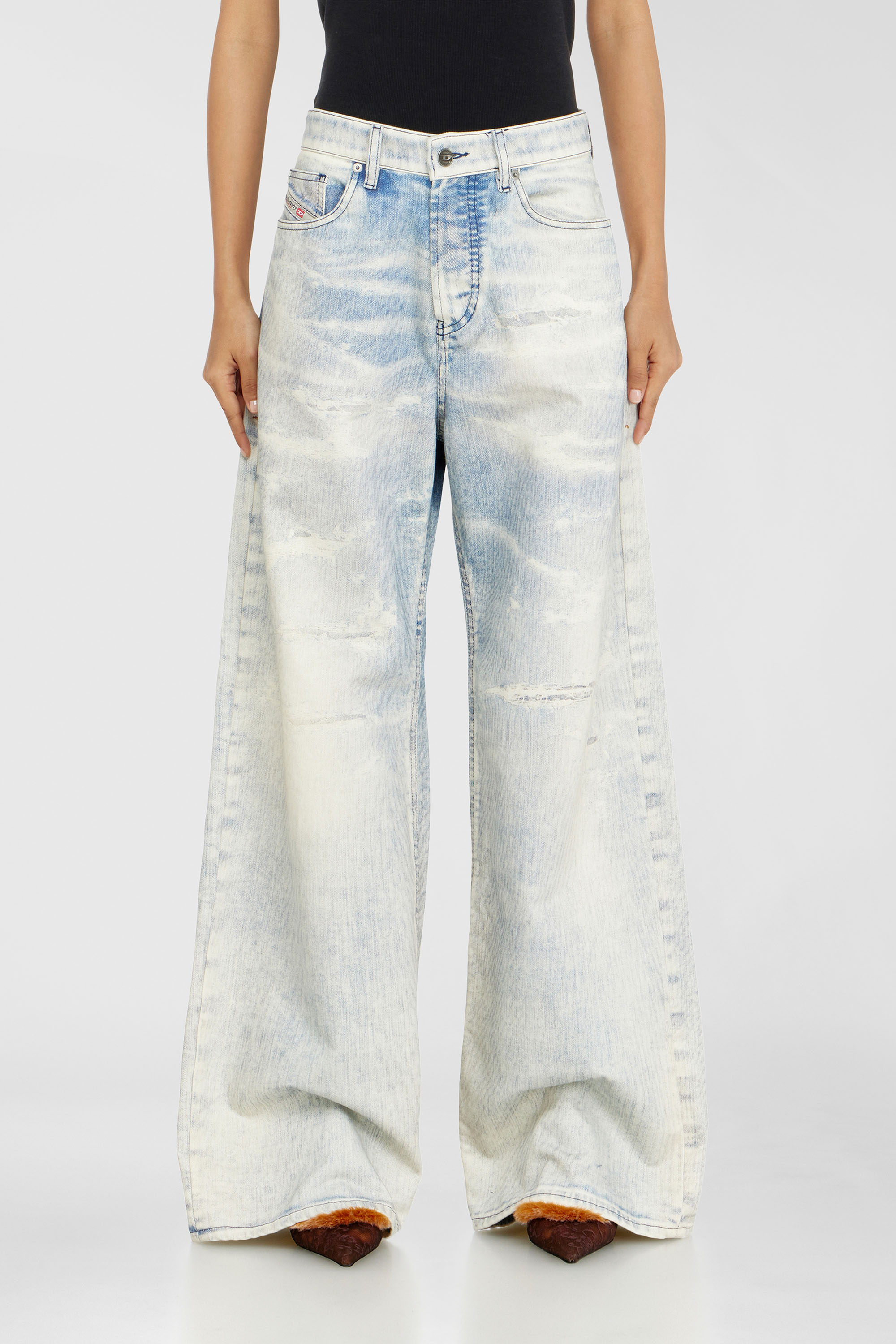 Diesel - Relaxed Jeans 1996 D-Sire 09R69 Donna, Blu Chiaro - Image 1