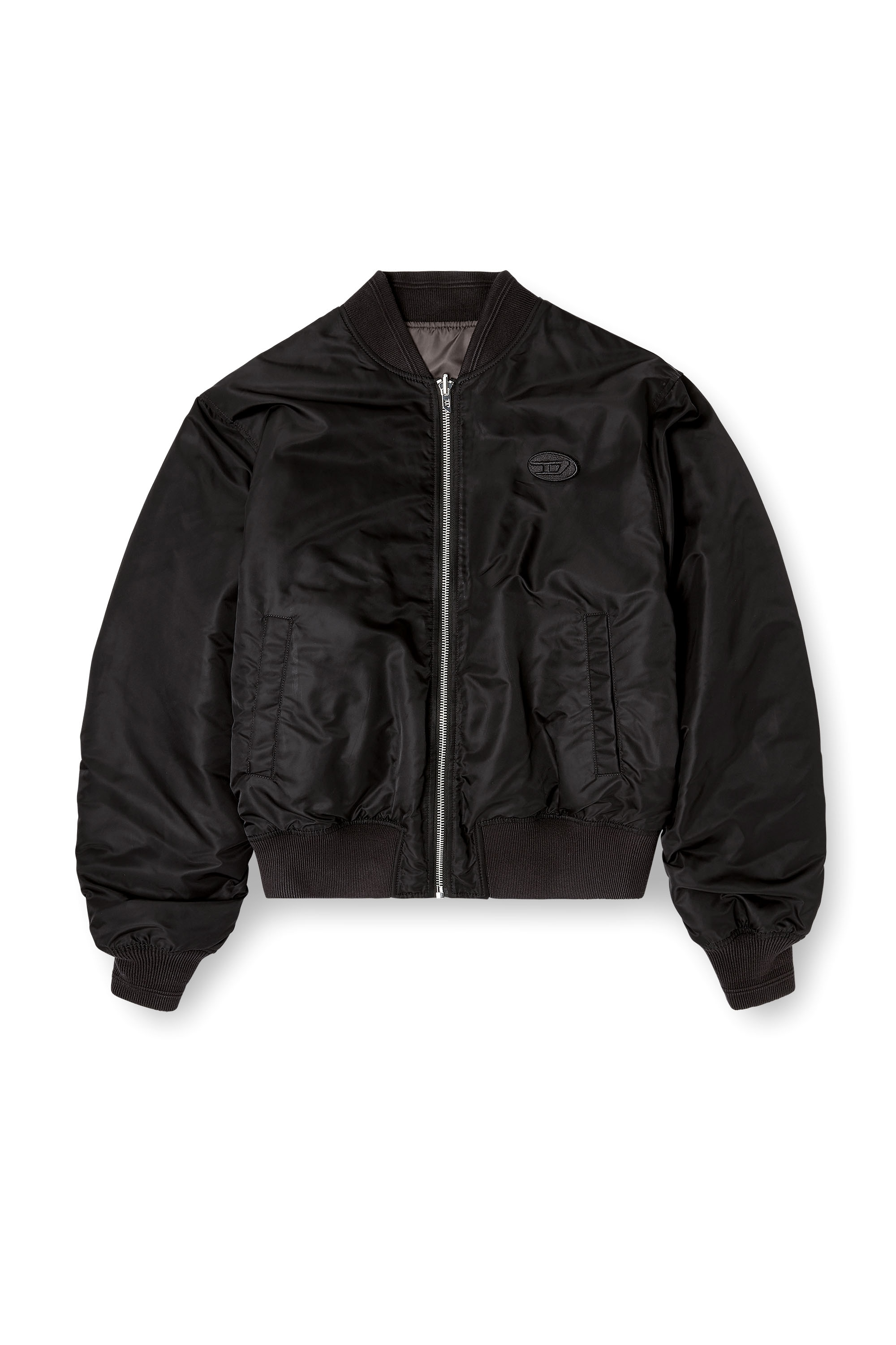Diesel - W-TYPE-D1, Giacca bomber imbottita con ricamo Oval D Uomo in Nero - 4