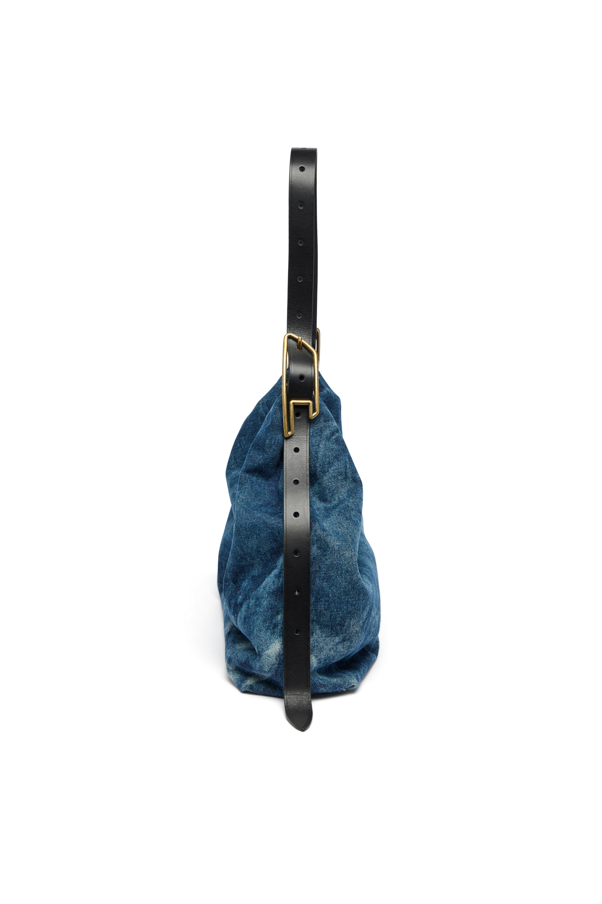 Diesel - D-LINE HOBO L, D-Line-Borsa hobo in denim Donna in Blu - 5