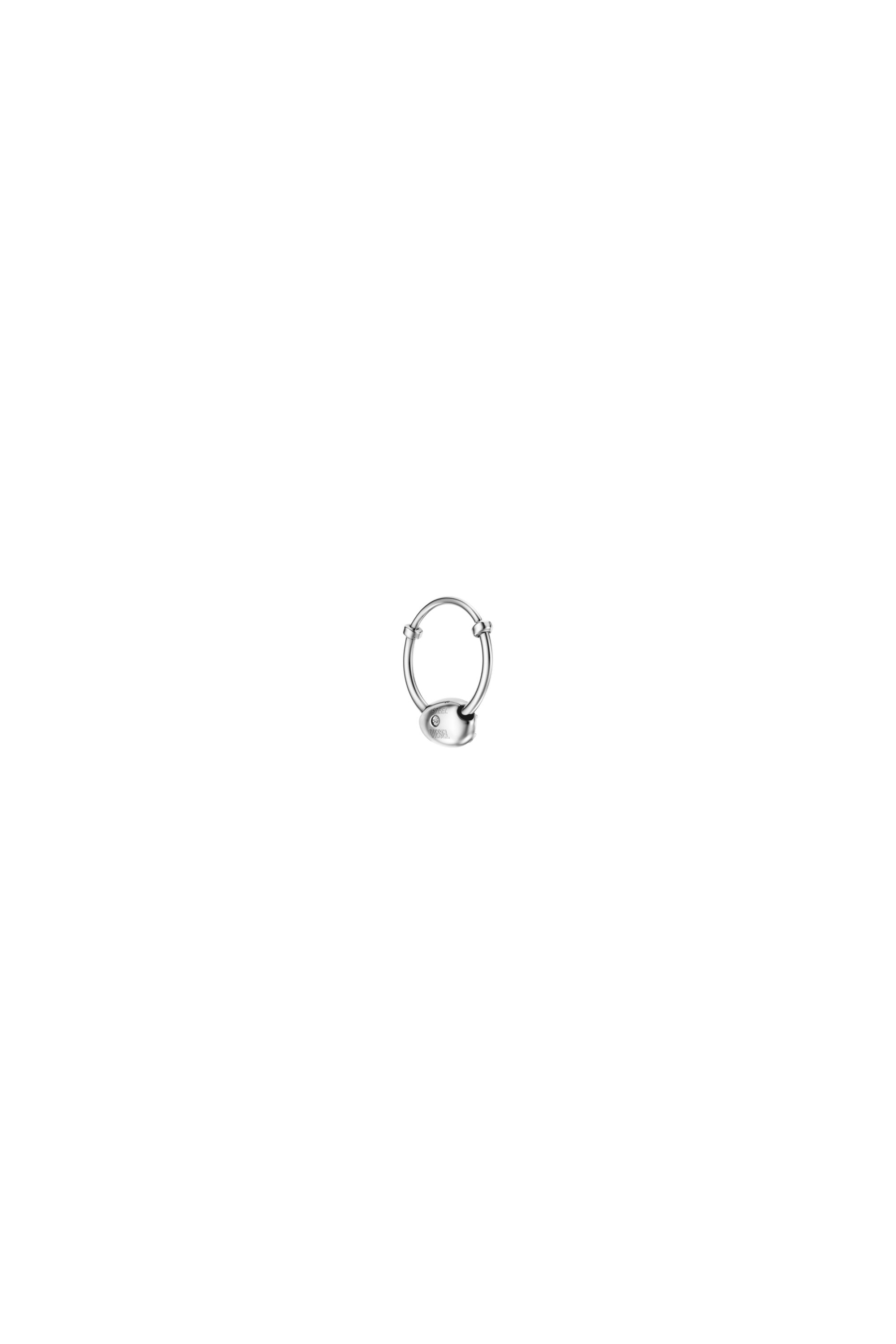 Diesel - DX1703040 JEWELLERY, Orecchino a cerchio in acciaio inox Unisex in Argento - 2