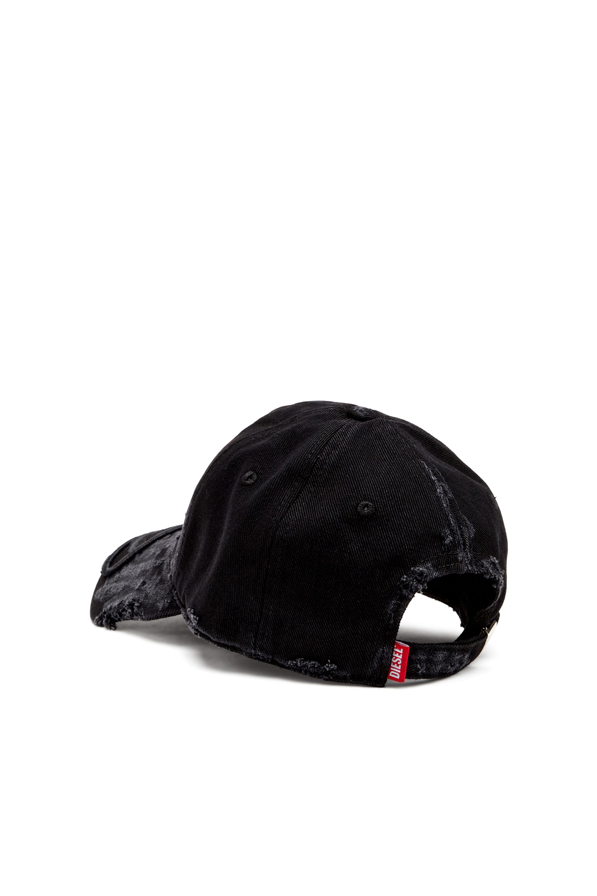 Diesel - C-ODY, Cappello da baseball in denim distressed Uomo in Nero - 2