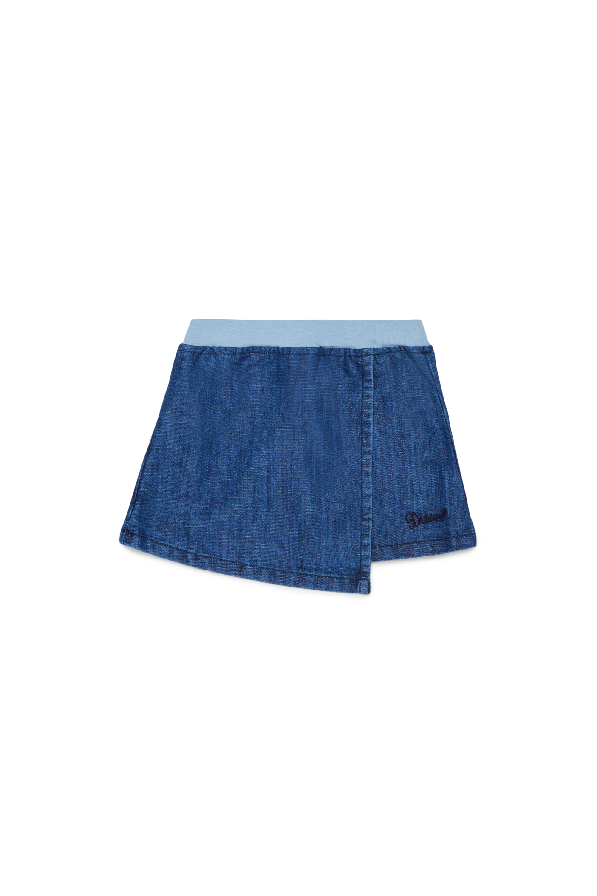 Diesel - GLINIMB, Gonna effetto wrap in denim Donna in Blu - 1