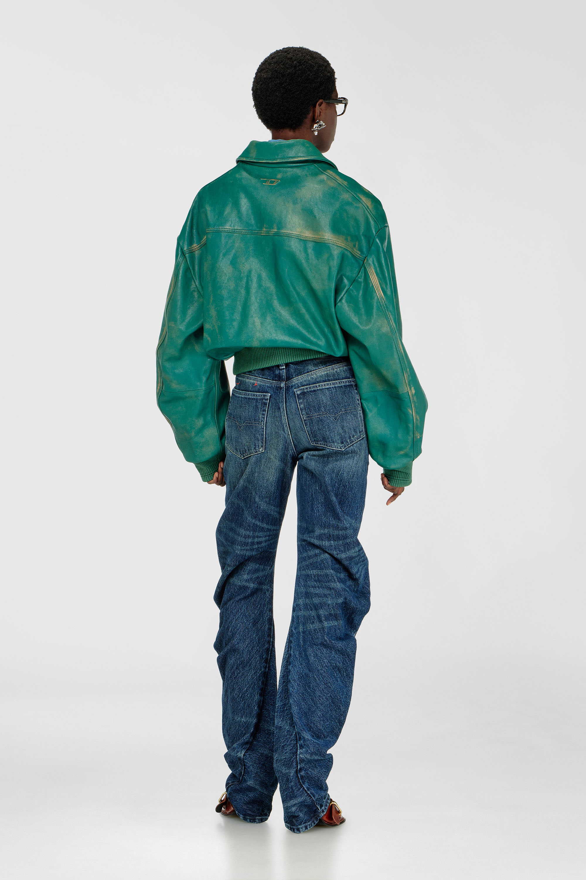 Diesel - Regular Jeans D-Twisty 007FZ Donna, Blu Scuro - Image 3