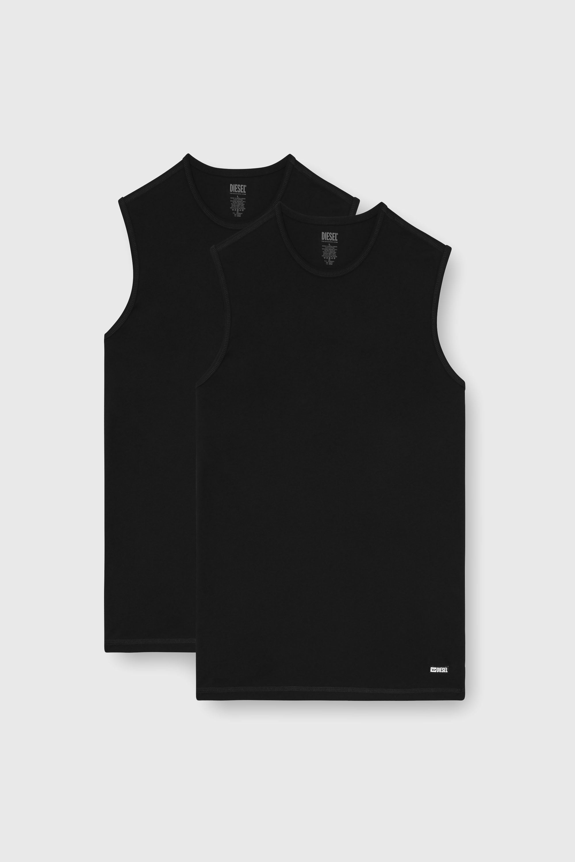 Diesel - TIM-UTLT-2PACK, Set di due canotte in cotone Uomo in Nero - 2
