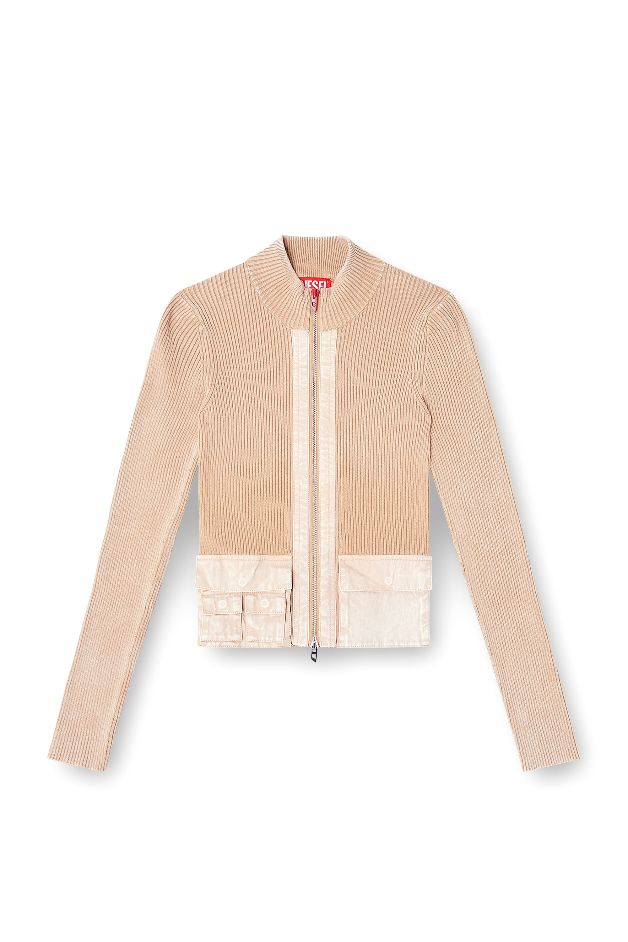 Diesel - M-MELISSA, Cardigan con zip e tasche cargo in denim Donna in ToBeDefined - 3