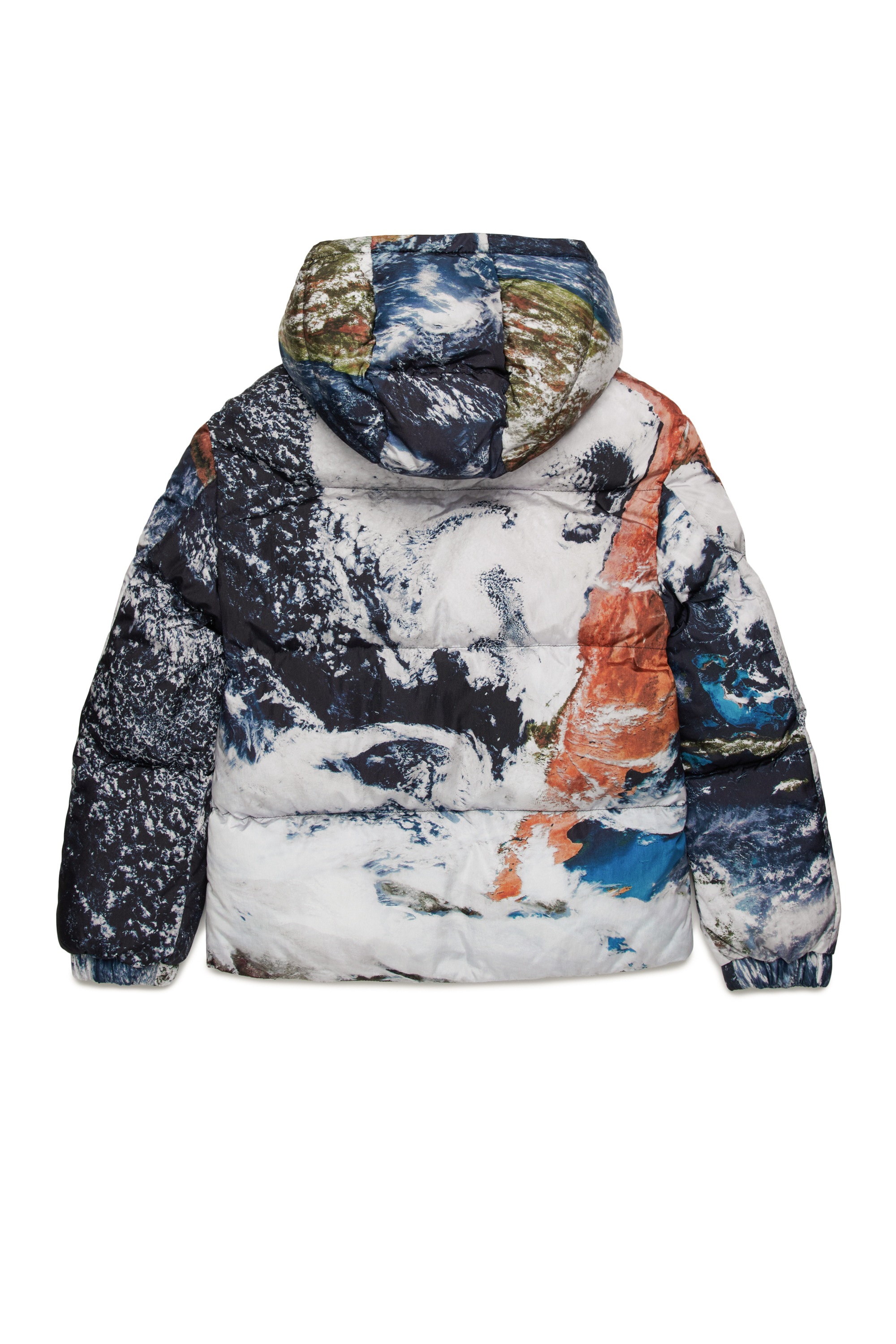 Diesel - JWROLFYSFDPRINT, Unisex Giacca puffer con stampa Planet Camo in Multicolor - Image 2