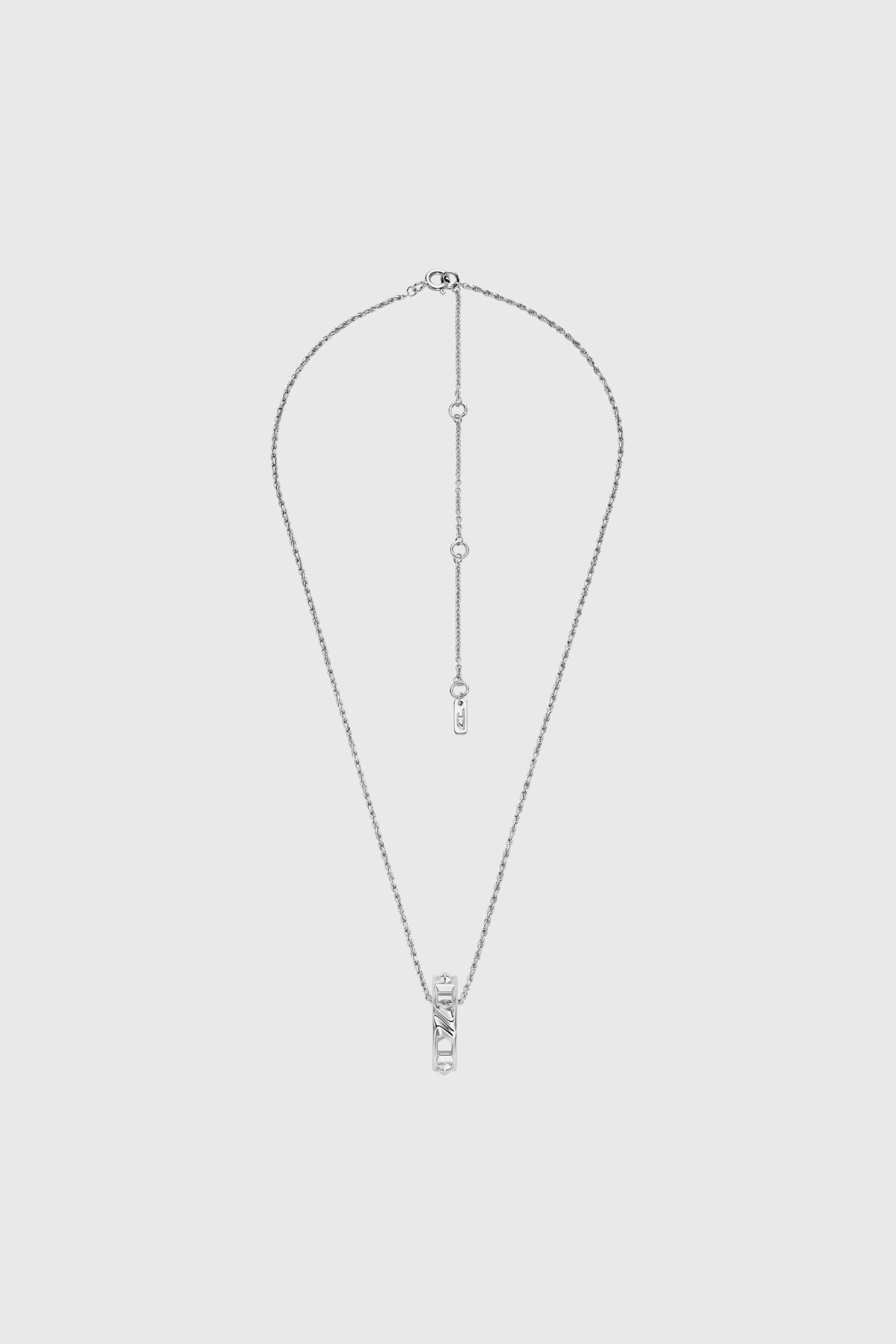 Diesel - DL1367040 STERLING SILVER JEWEL, Collana con pendente in argento sterling Unisex in Argento - 1