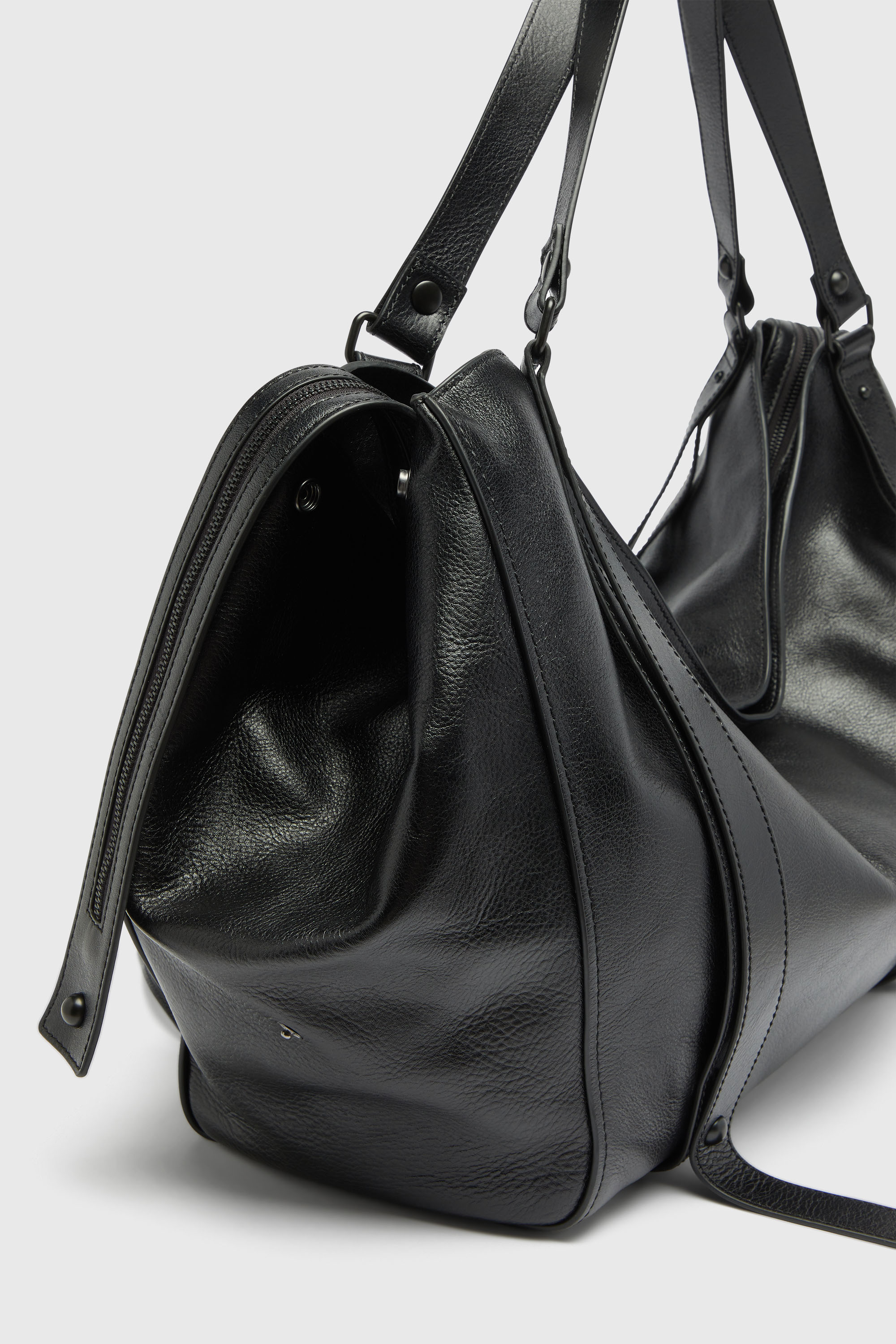 Diesel - D-ONE DUFFLE 48H, D-One-Borsa duffle in pelle Unisex in Nero - 5