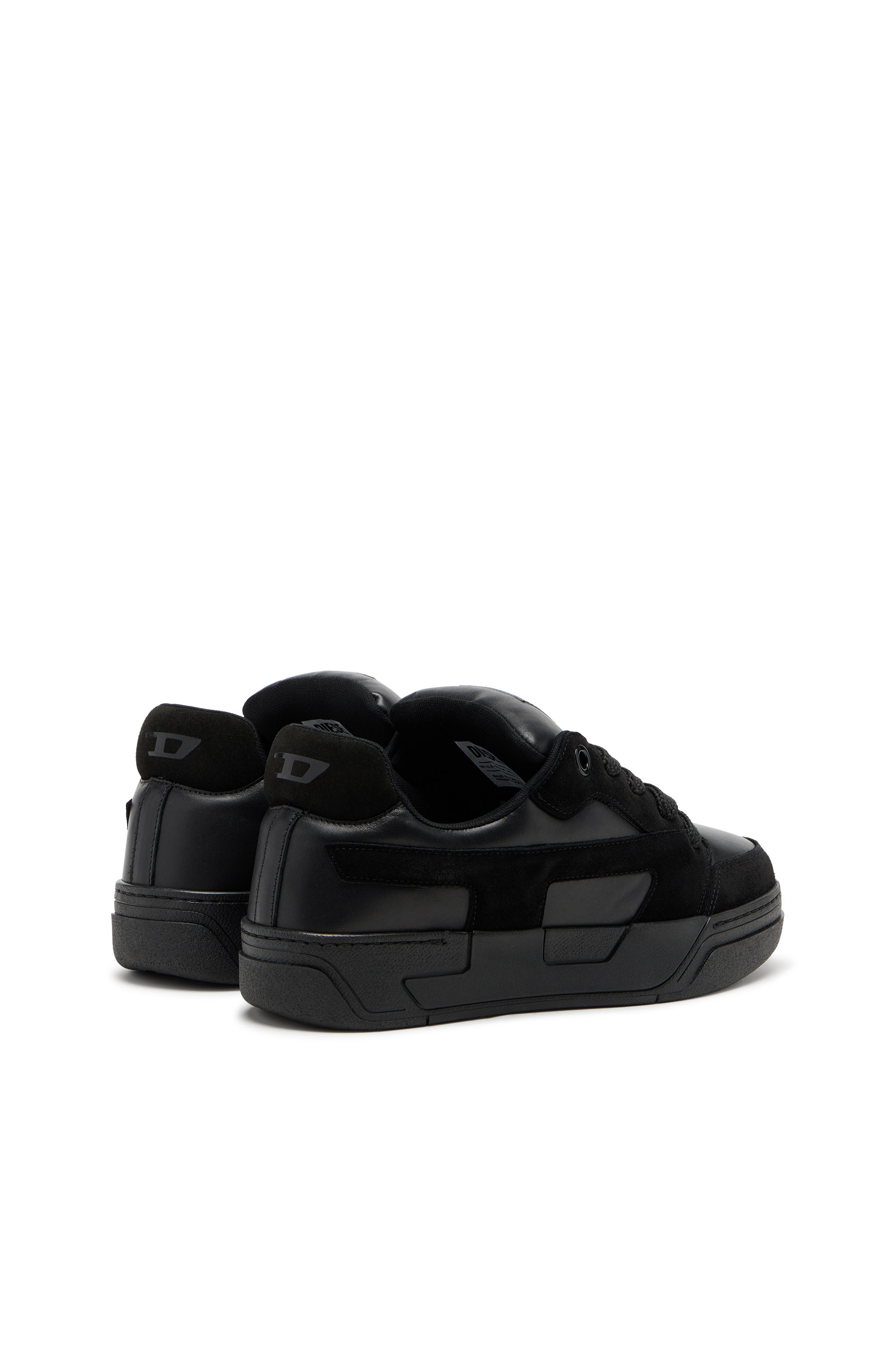 Diesel - S-D-OLLIE LOW, S-D-Ollie-Sneakers monocromatiche in suede e pelle Uomo in Nero - 3