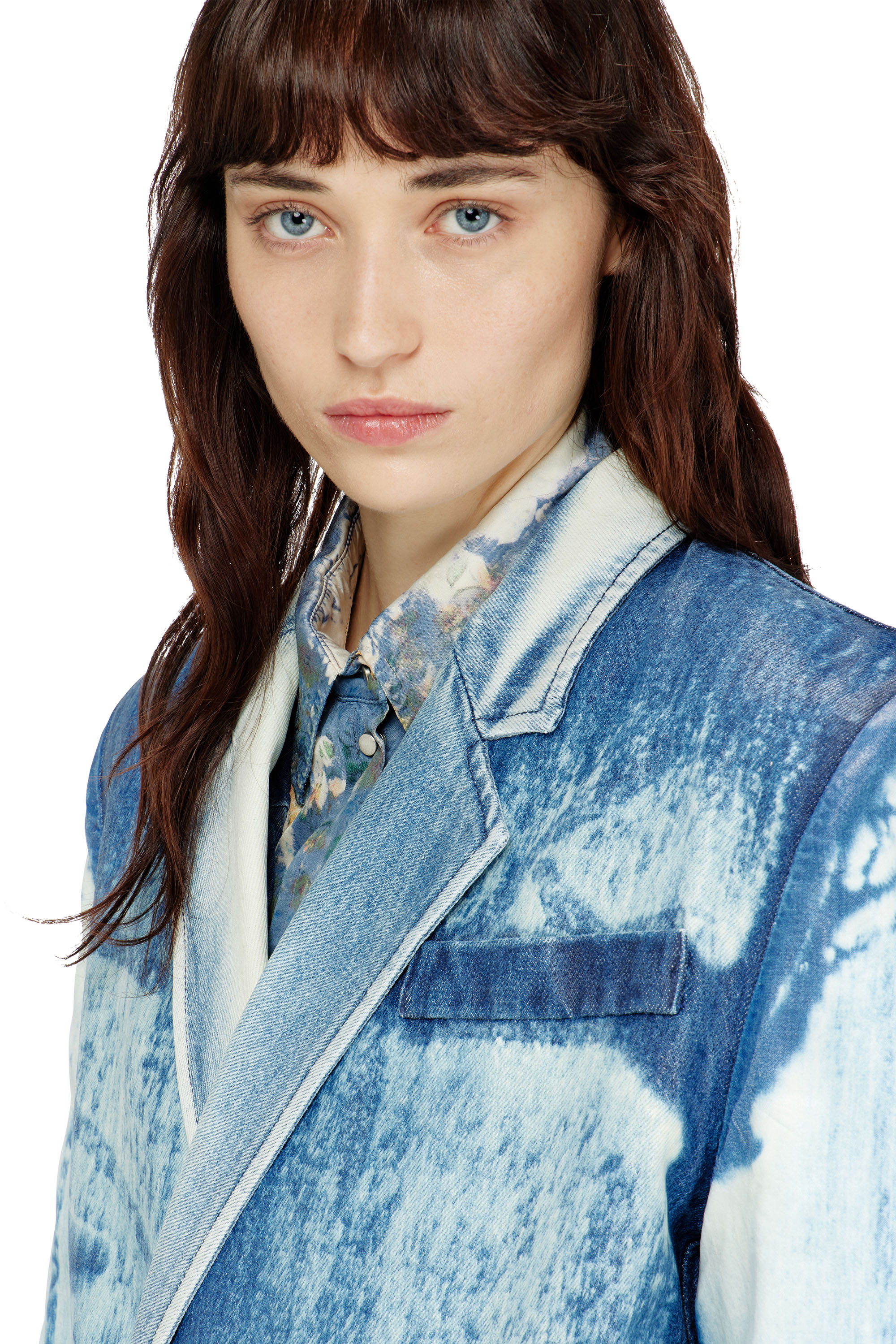 Diesel - DE-LUMEA-FSI1, Blazer in denim effetto X-Ray Donna in Blu - 5