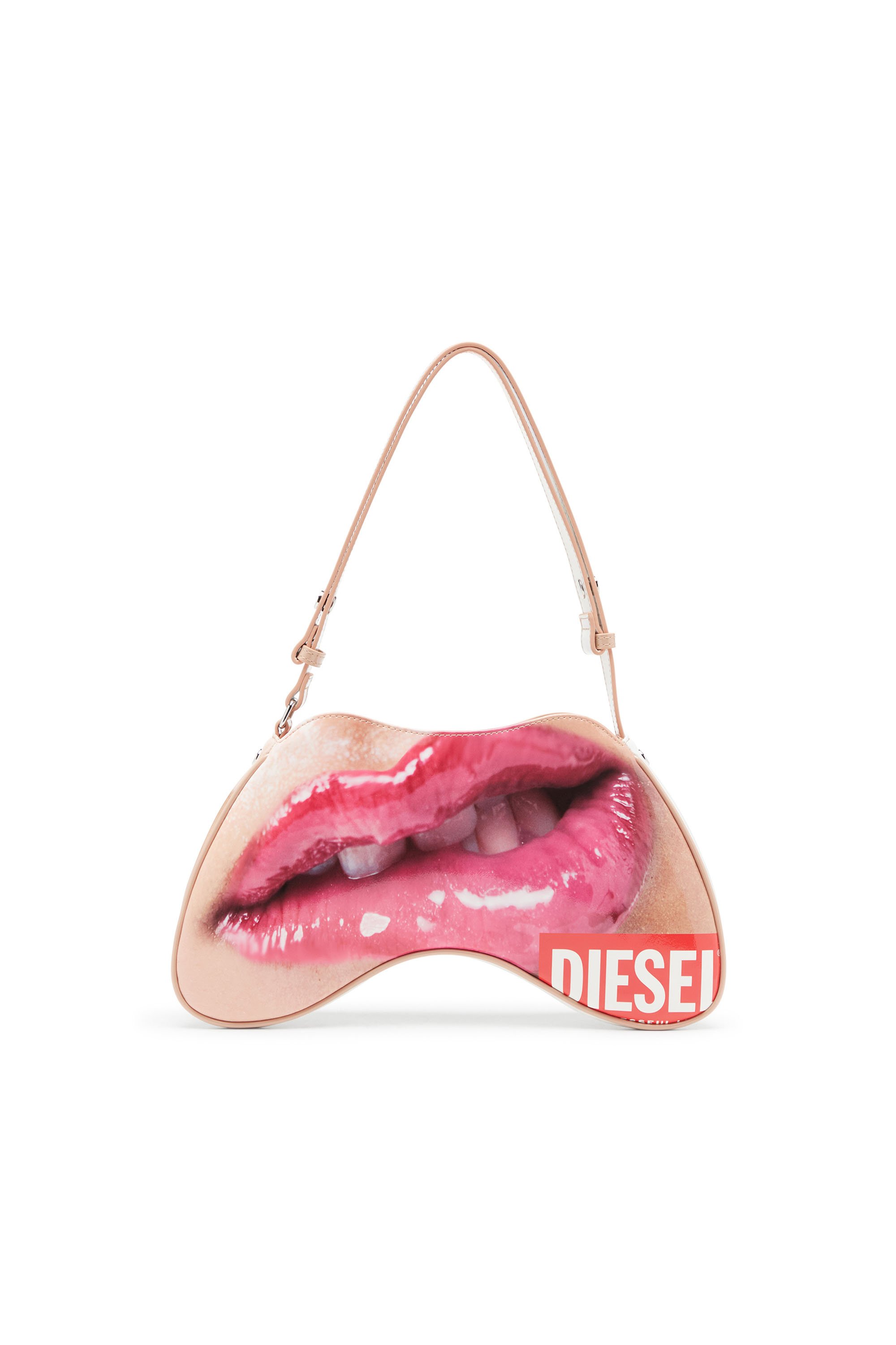 Diesel - PLAY SHOULDER, Donna Play-Borsa in PU stampato lucido in Bianco - Image 2
