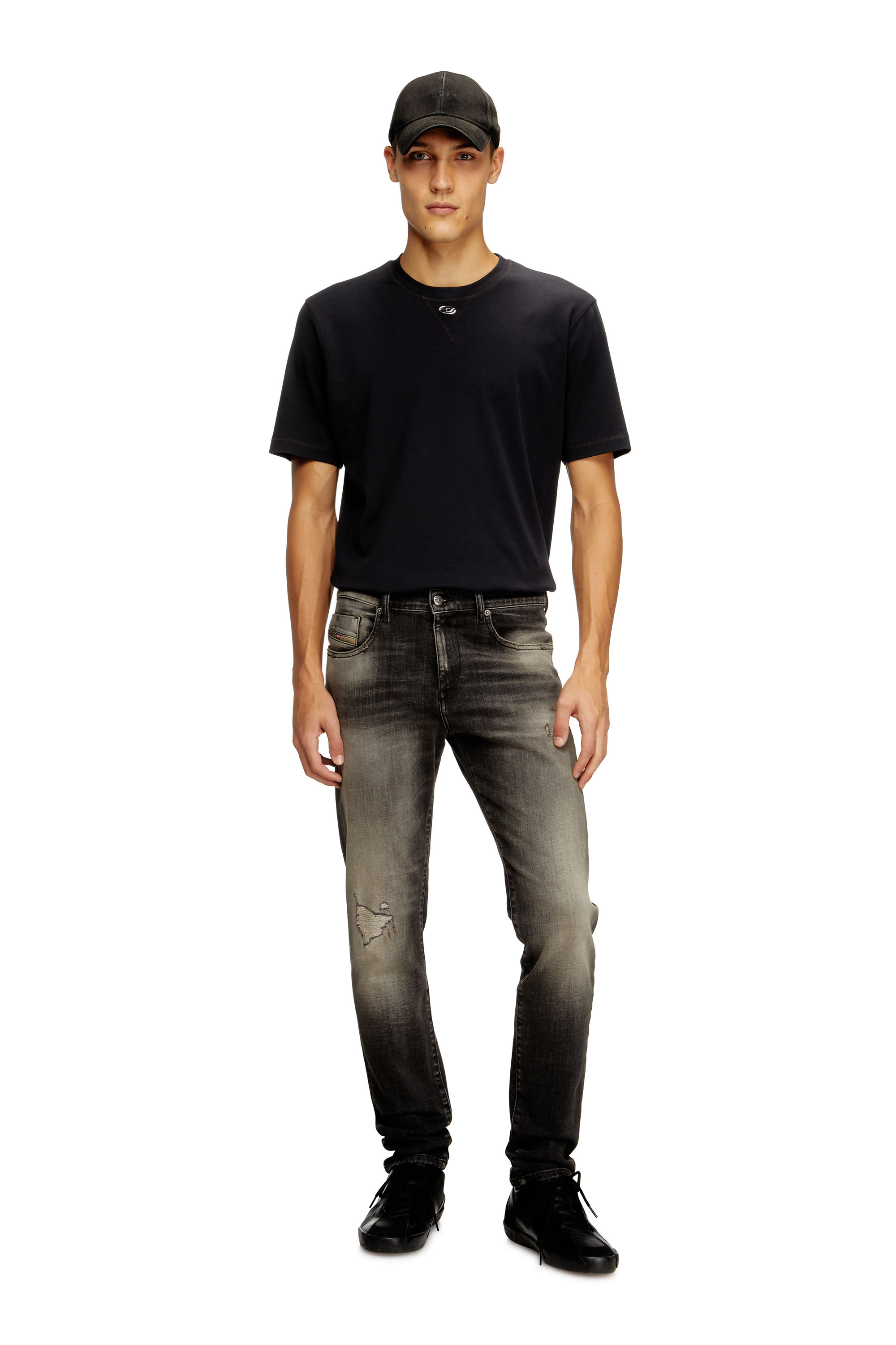 Diesel - Slim Jeans 2019 D-Strukt 09N59 Uomo, Grigio - Image 2