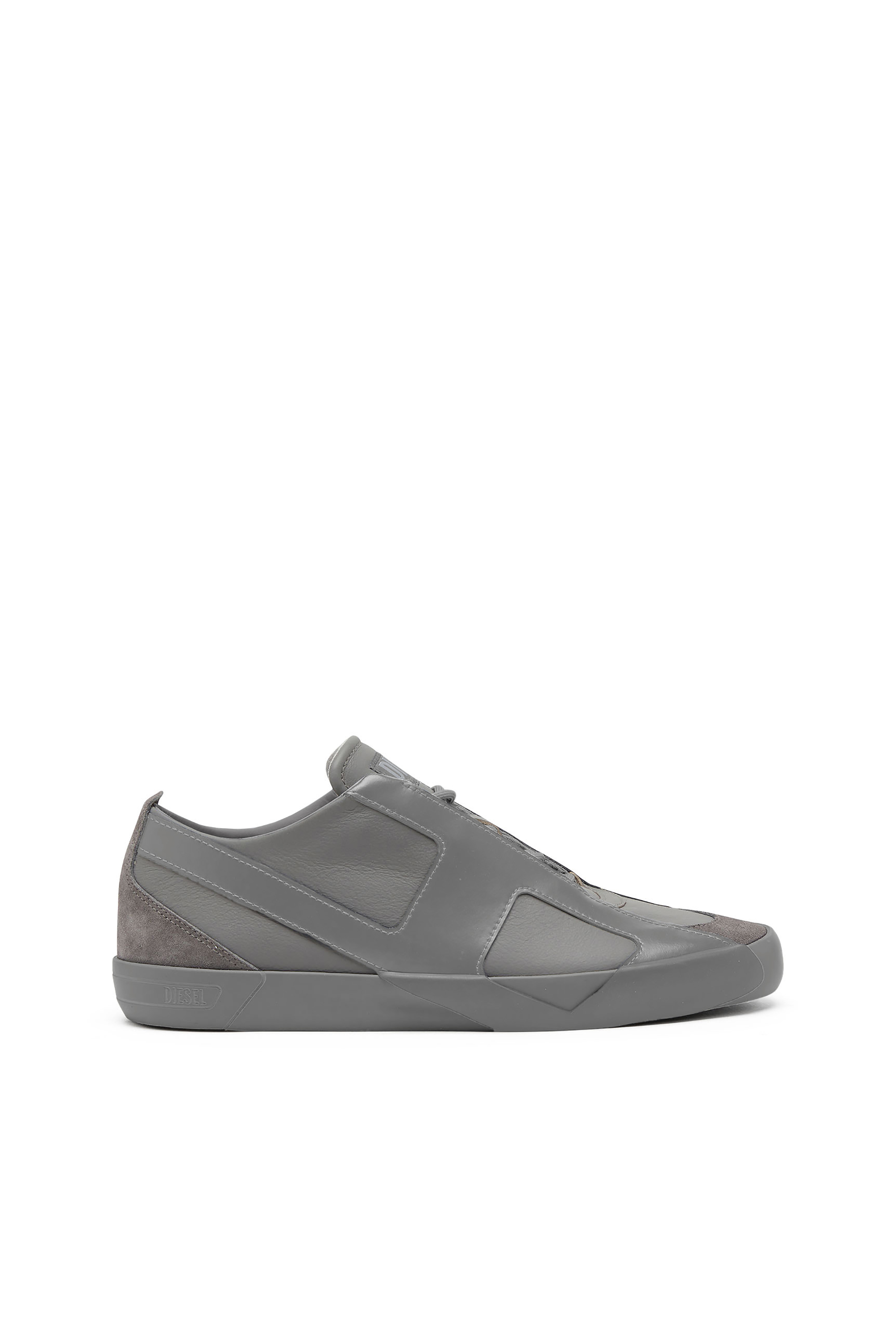 Diesel - S-SLANTE-D LOW, S-Slante-D-Sneakers in pelle e suede con logo D Uomo in Grigio - 1