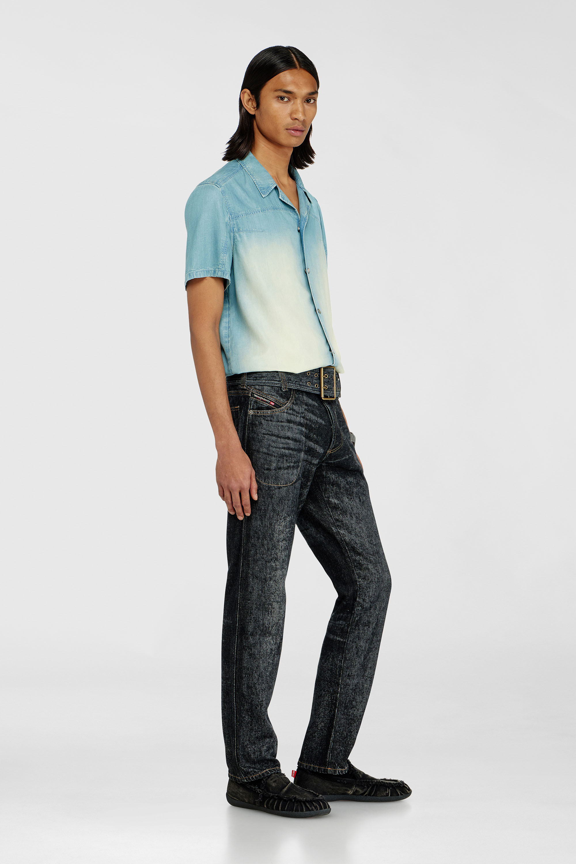 Diesel - Slim Jeans D-Villus 09Q24 Uomo, Nero/Grigio scuro - Image 2