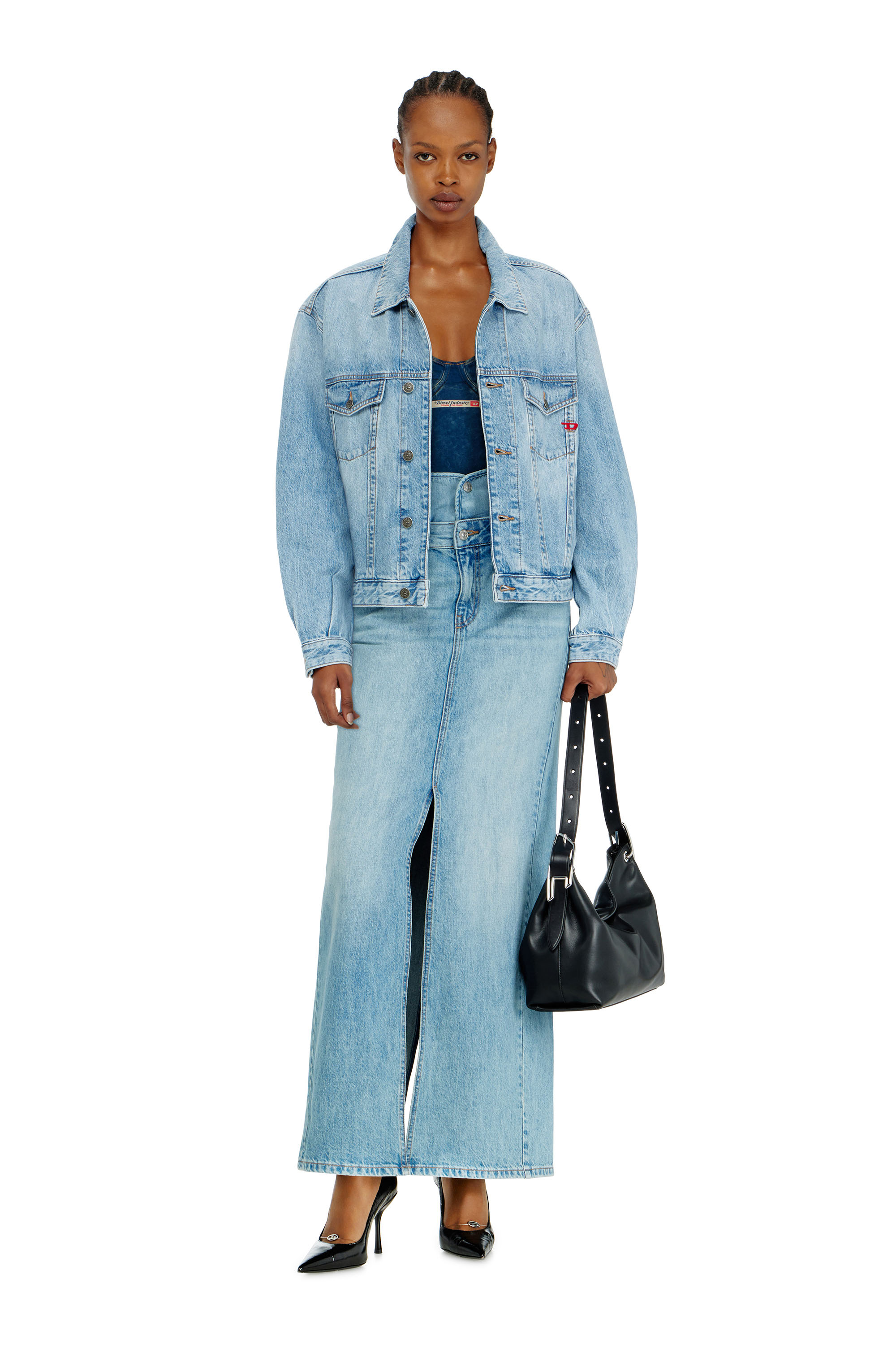 Diesel - D-RANGER, Giacca trucker in denim Unisex in Blu - 4