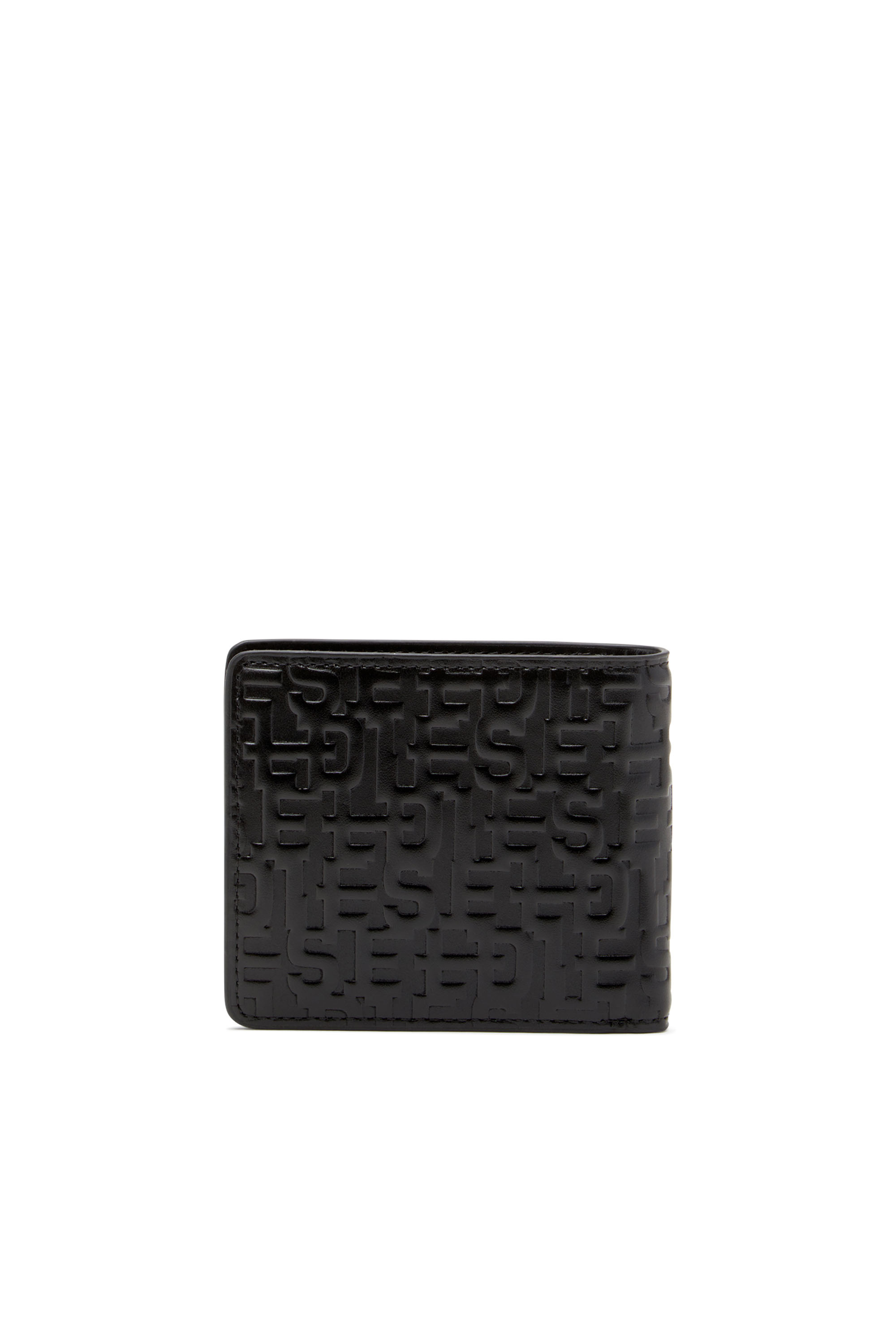 Diesel - PC MONOGRAM BI-FOLD COIN S, Man's Bi-fold wallet in monogram leather in Black - 2