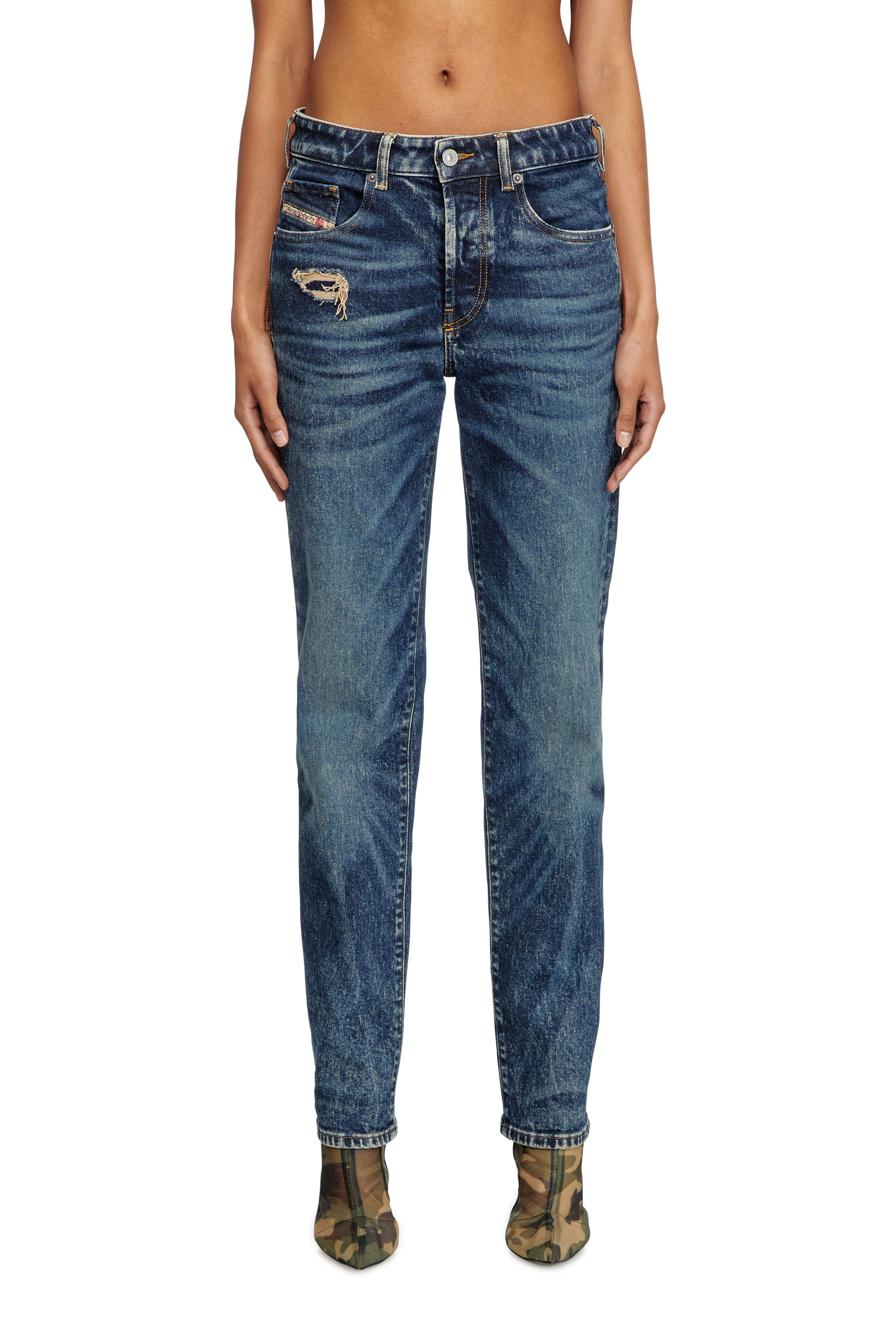 Diesel - Regular Jeans 1989 D-Mine 007Y3 Donna, Blu Scuro - Image 1