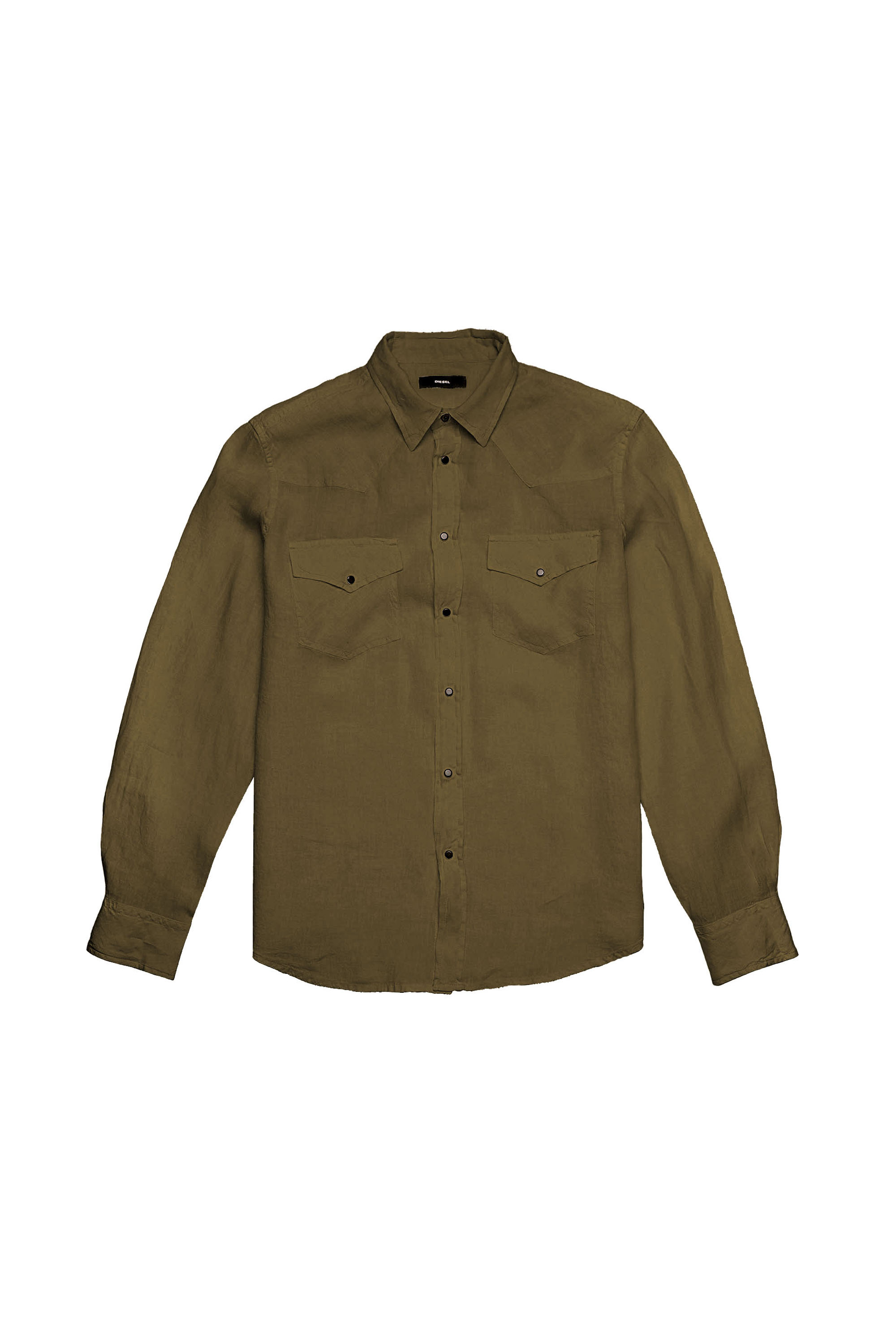 S-EAST-LONG-LIN, Verde Militare - Camicie