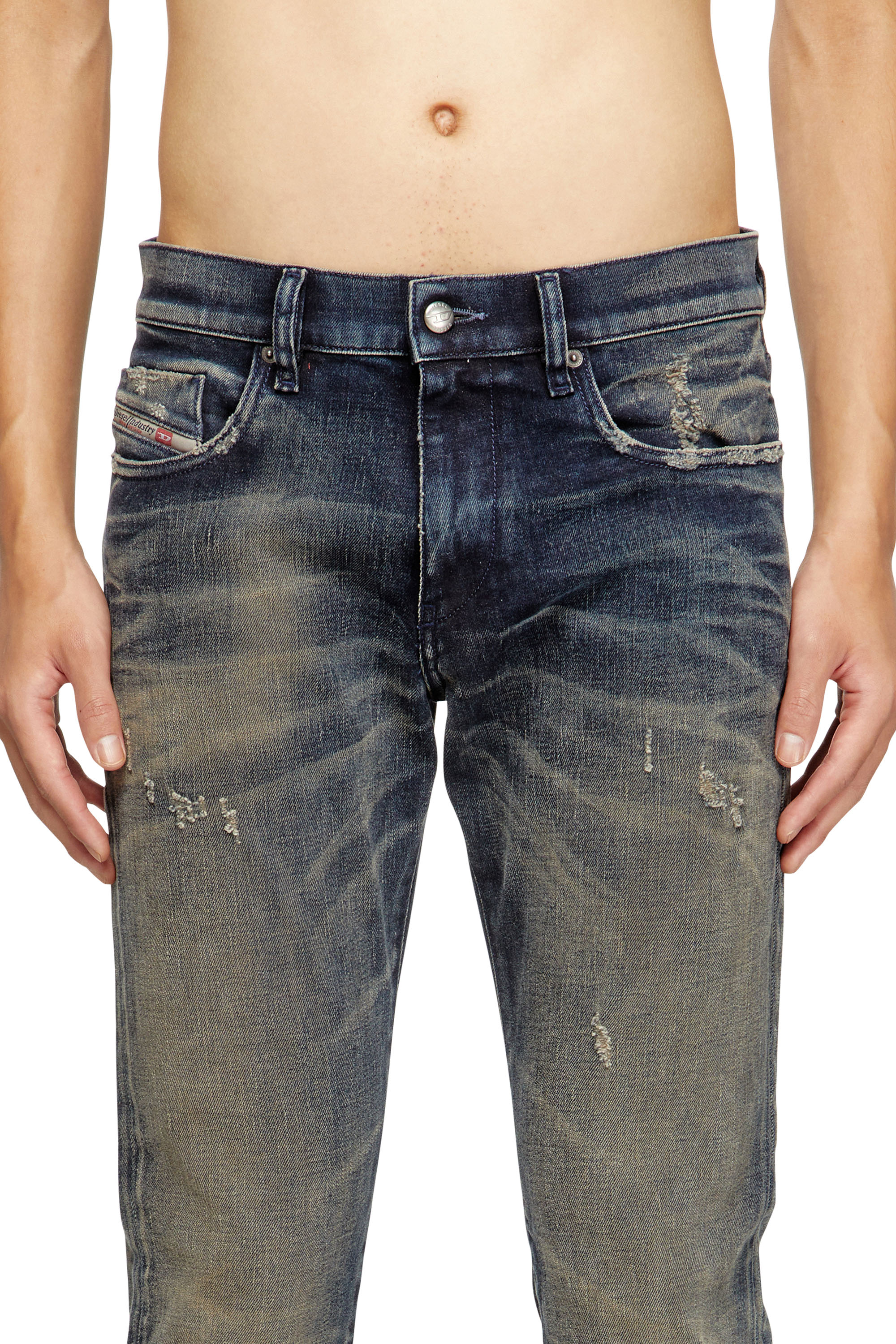 Diesel - Slim Jeans 2019 D-Strukt 09M46 Uomo, Blu Scuro - Image 5