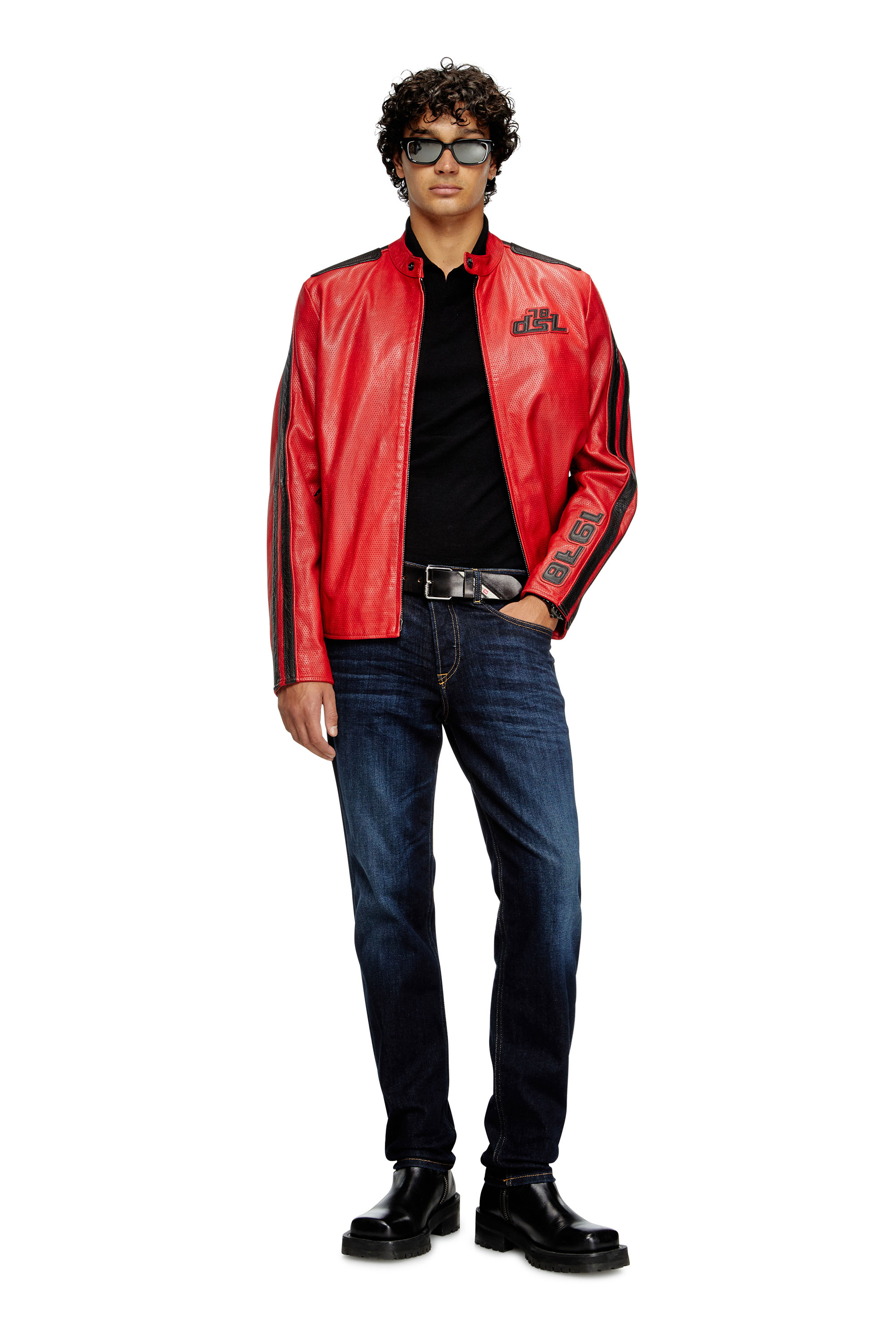 Diesel - K-GLARE, Maglia in lana con colletto polo Uomo in Nero - 2