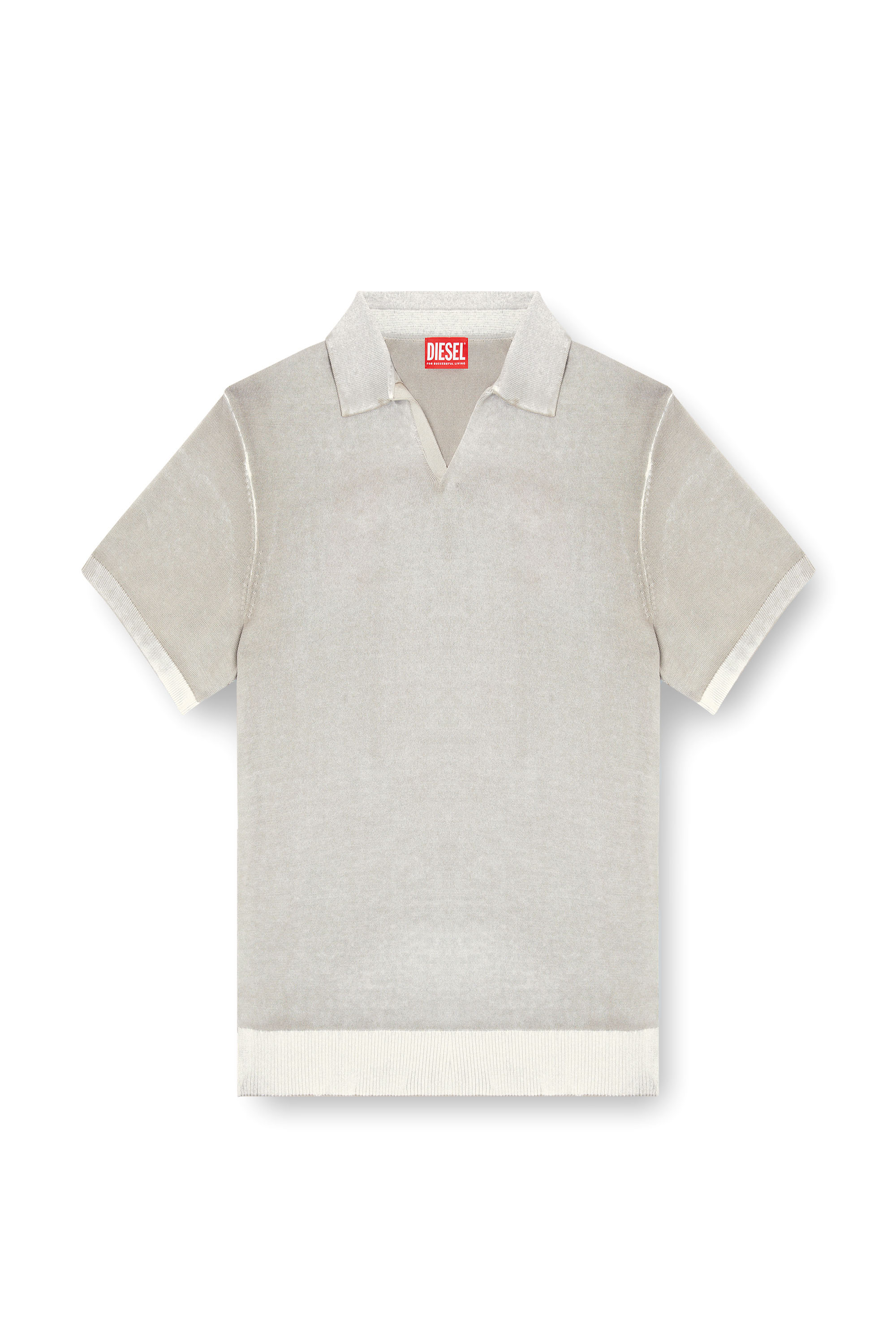 Diesel - K-LORENZO-SS, Maglia polo a maniche corte con stampa interna Uomo in Grigio - 2