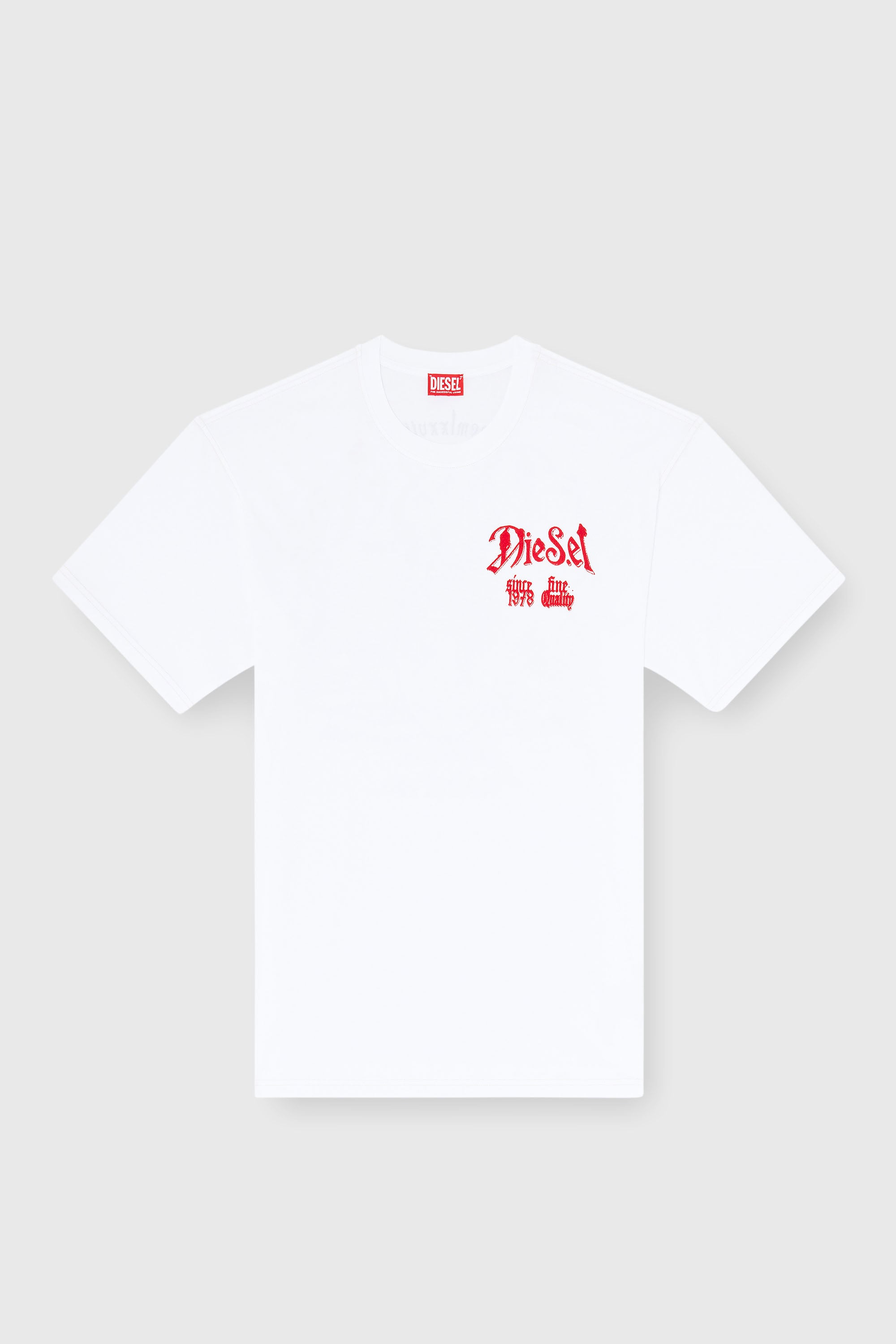 Diesel - T-BOXT-AA2, T-shirt in cotone con grafica in flock Uomo in Bianco - 2