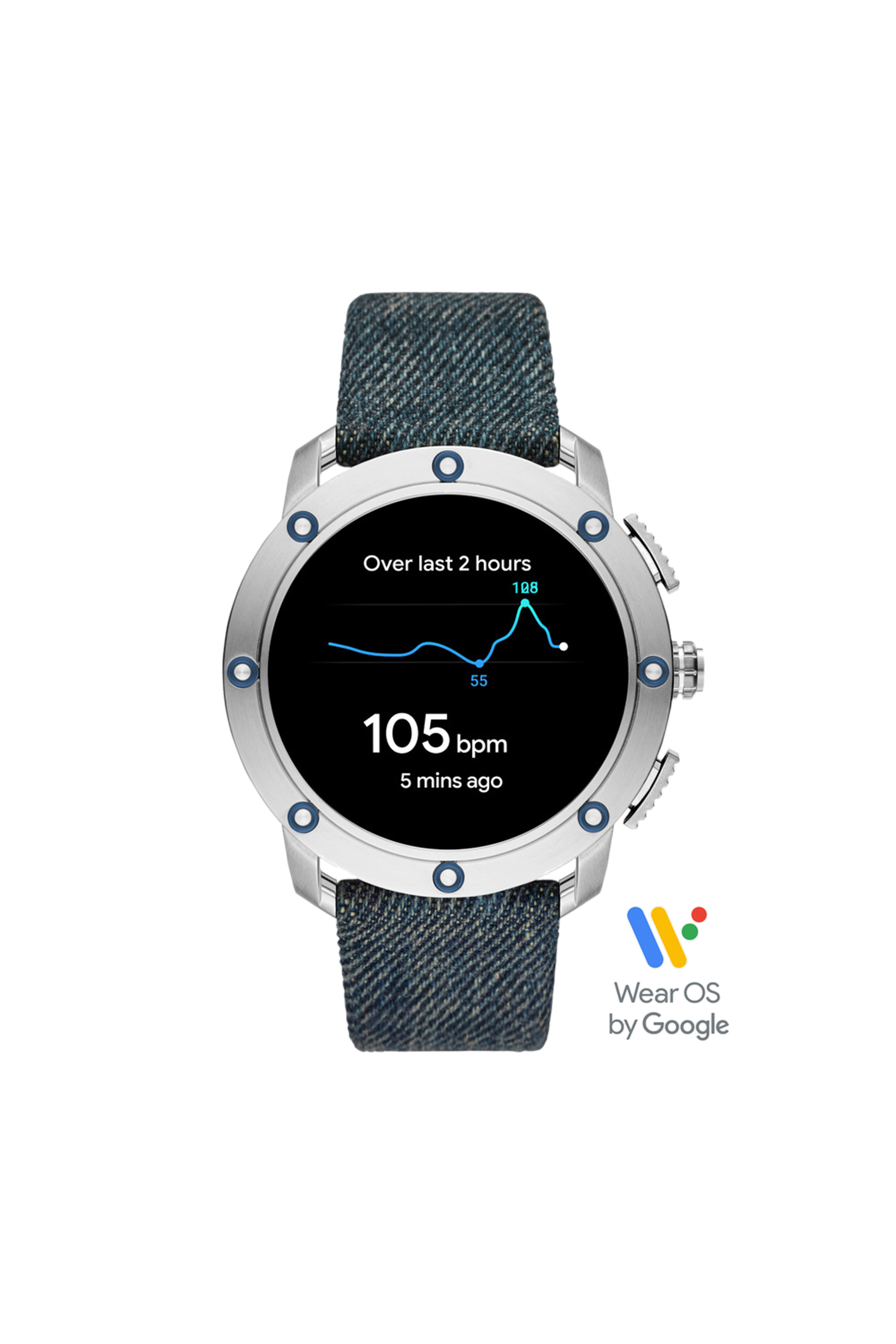 Diesel - DZT2015, Smartwatch Axial in denim blu Uomo in Blu - 6