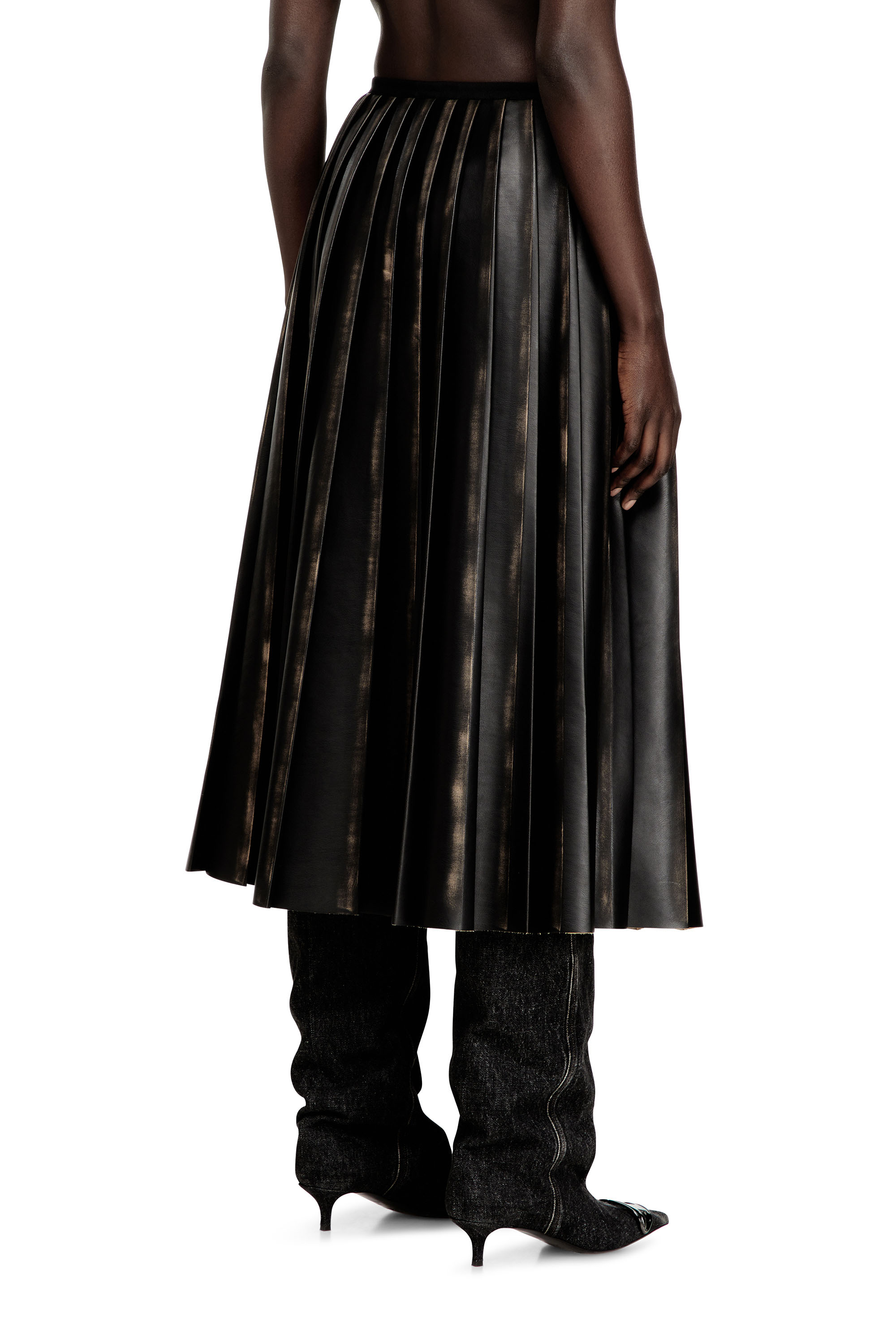 Diesel - O-SAKA, Gonna midi distressed pieghettata Donna in ToBeDefined - 3