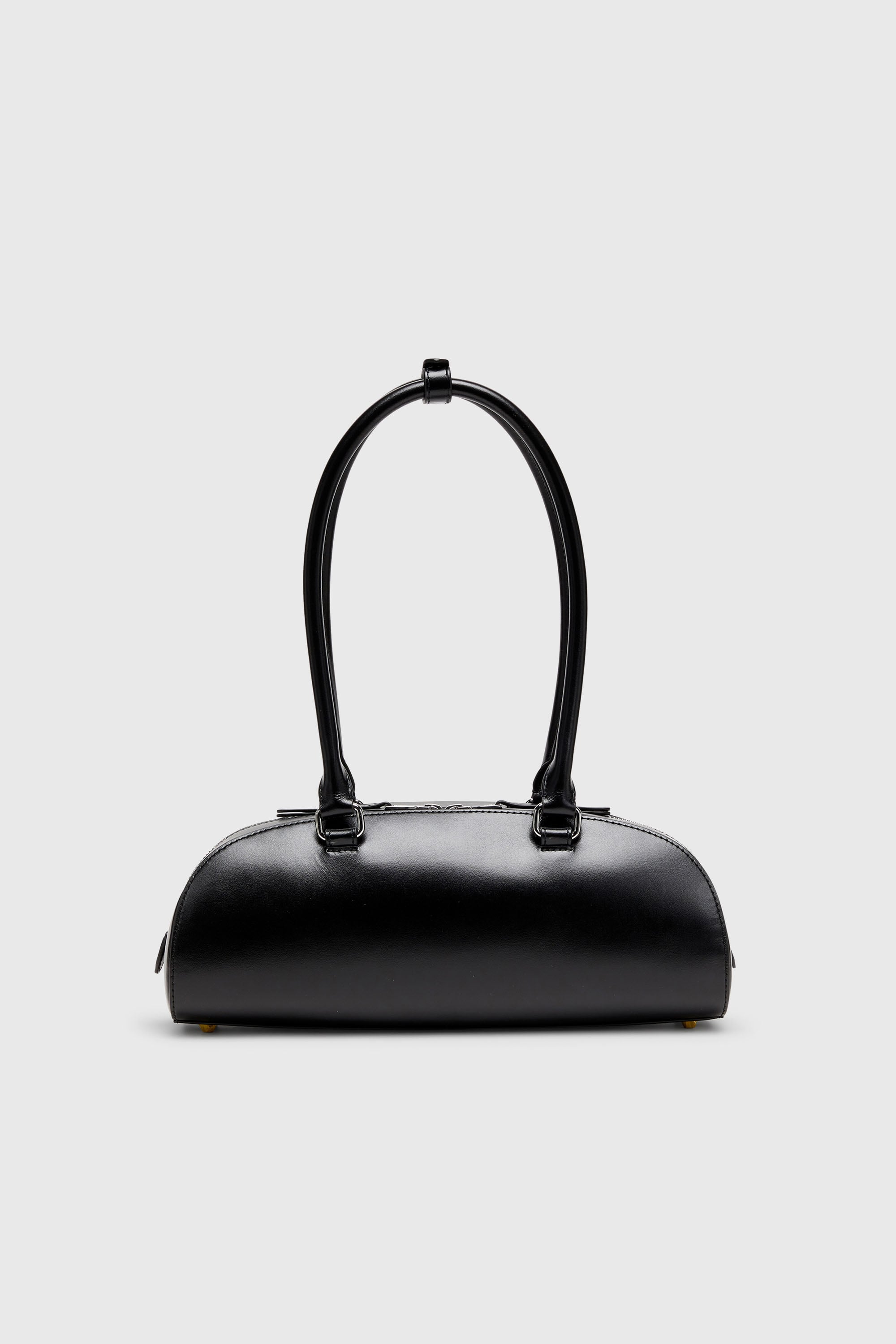 Diesel - 1DR DOME SHOULDER EW, 1DR Dome - Borsa bowling rettangolare in pelle Donna in Nero - 2