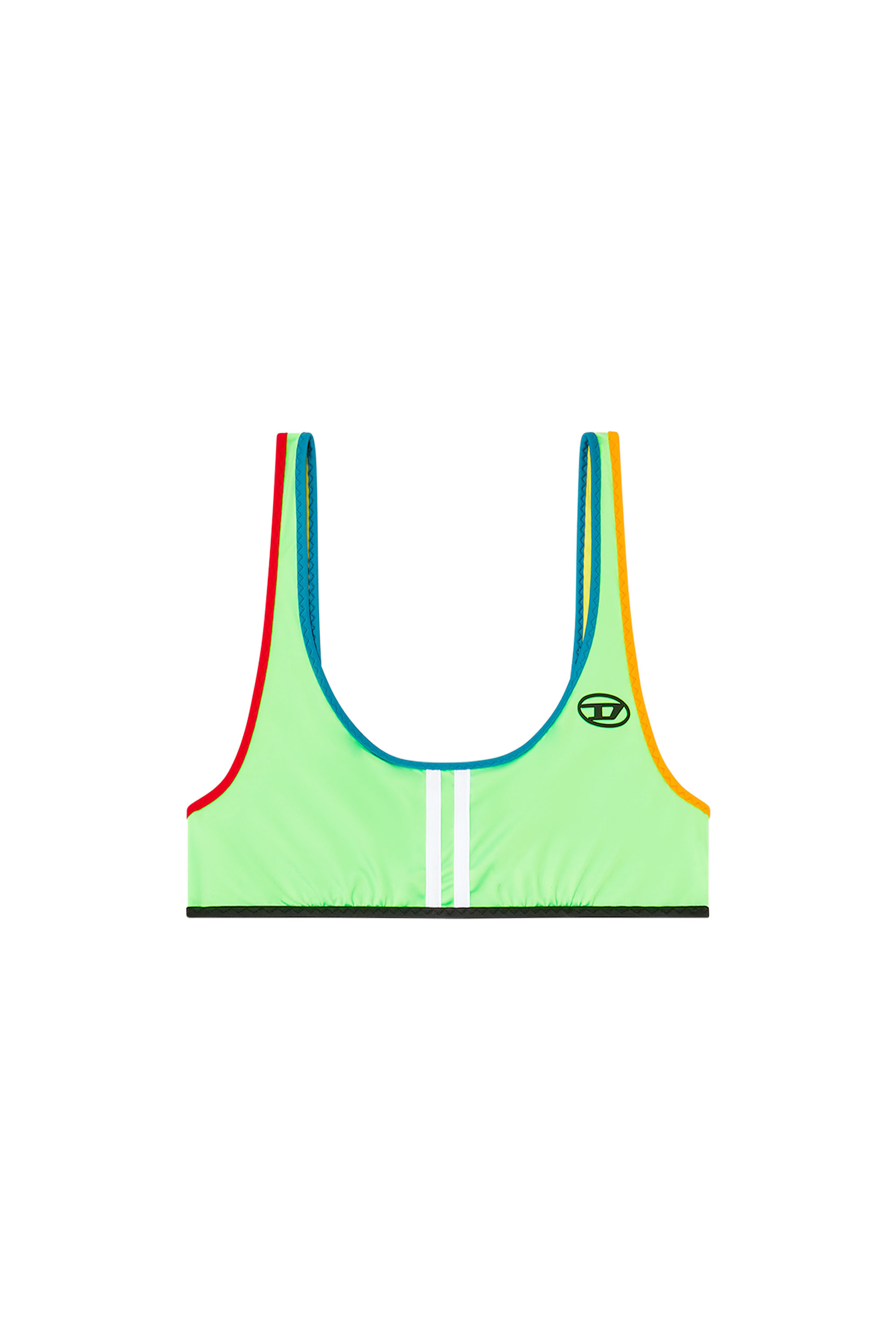 Diesel - JADA-D-POP, Top bikini in nylon con righe sportive Donna in Multicolor - 4
