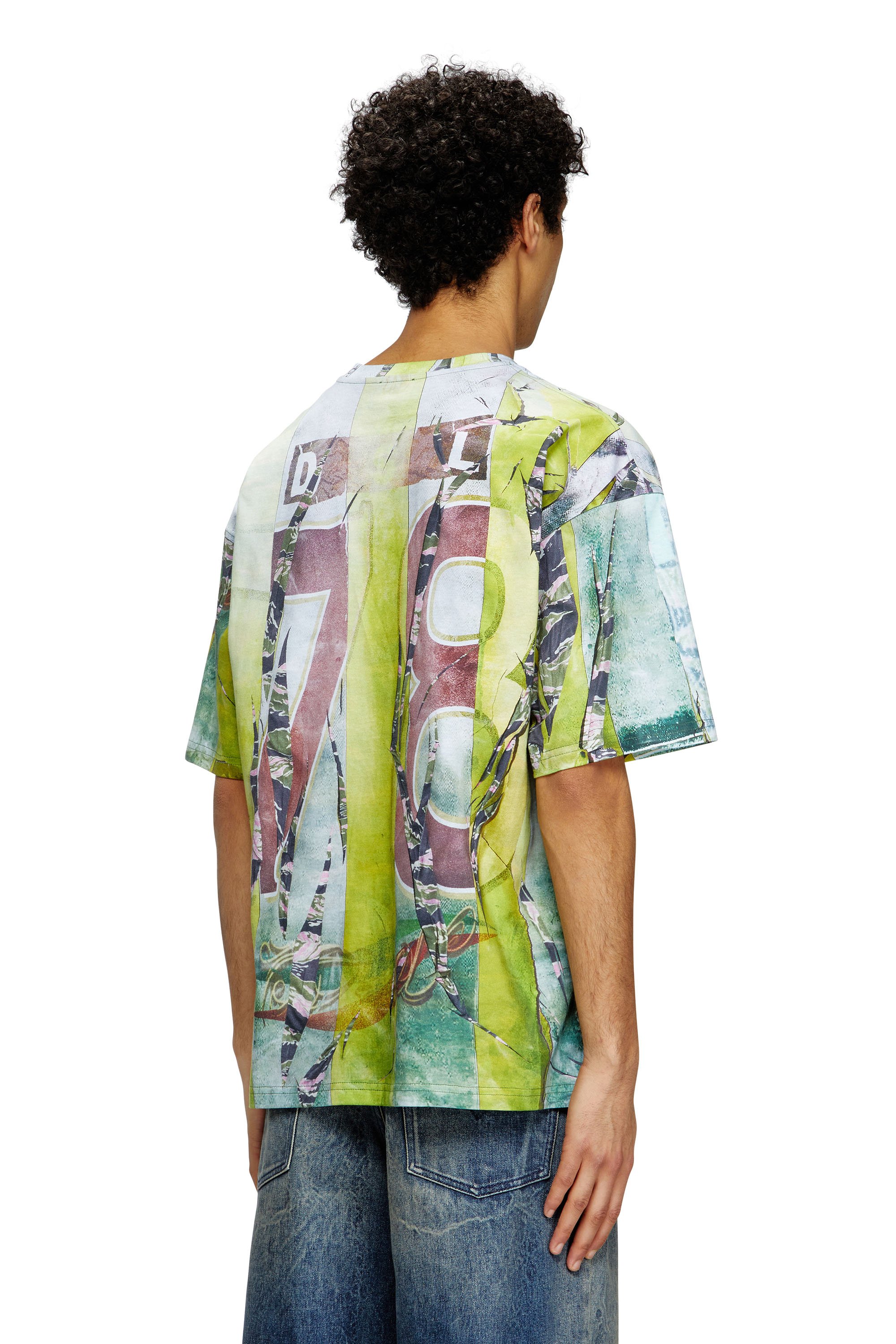 Diesel - T-BOXT-R13, T-shirt con stampa spezzata trompe d'oeil Uomo in Multicolor - 4