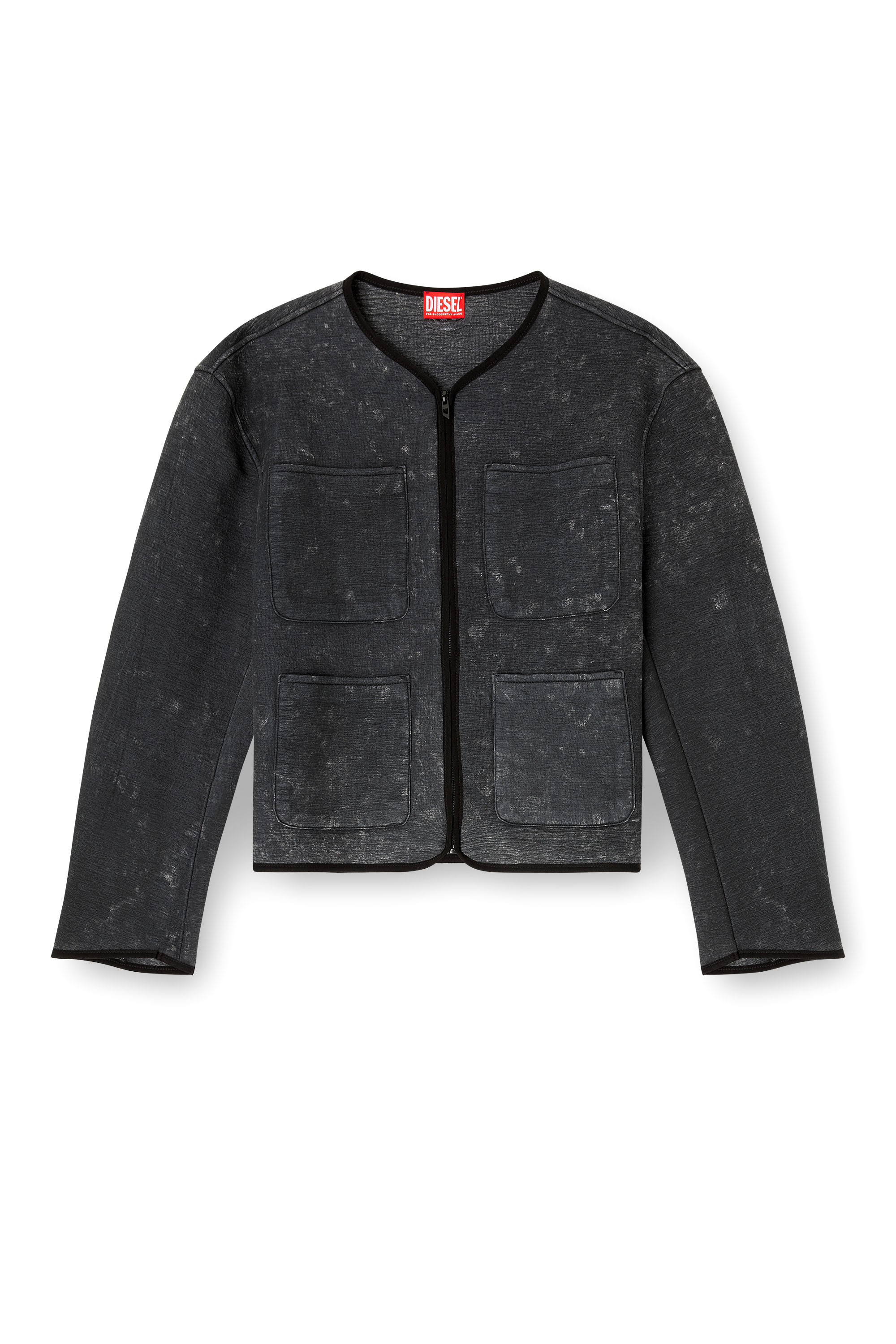 Diesel - G-TES, Giacca in scuba effetto marmorizzato con tasche Donna in ToBeDefined - 3