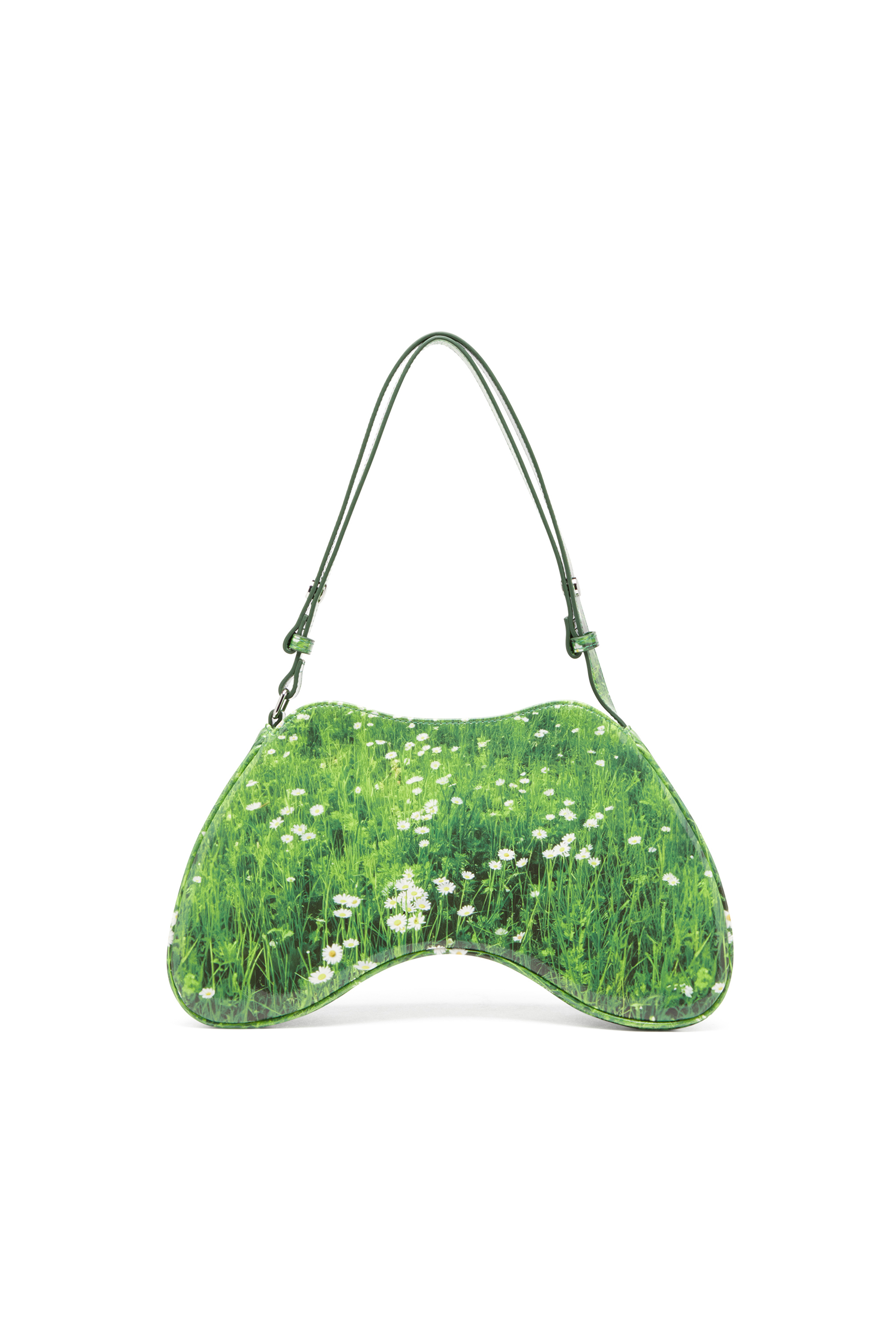 Diesel - PLAY SHOULDER, Play-Borsa a spalla lucida Donna in Verde - 2