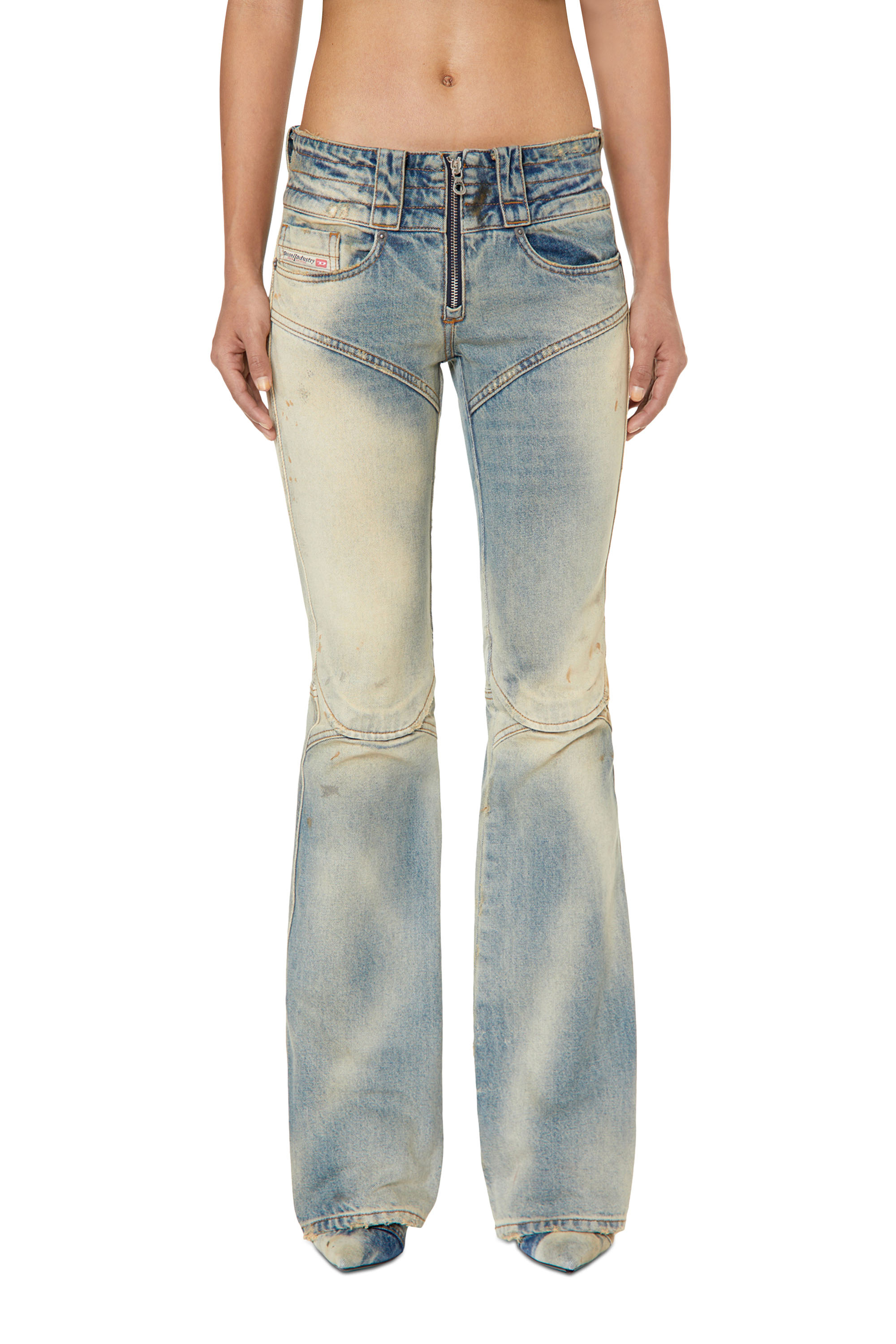 Diesel - Belthy 0ENAF Bootcut and Flare Jeans, Blu Chiaro - Image 1
