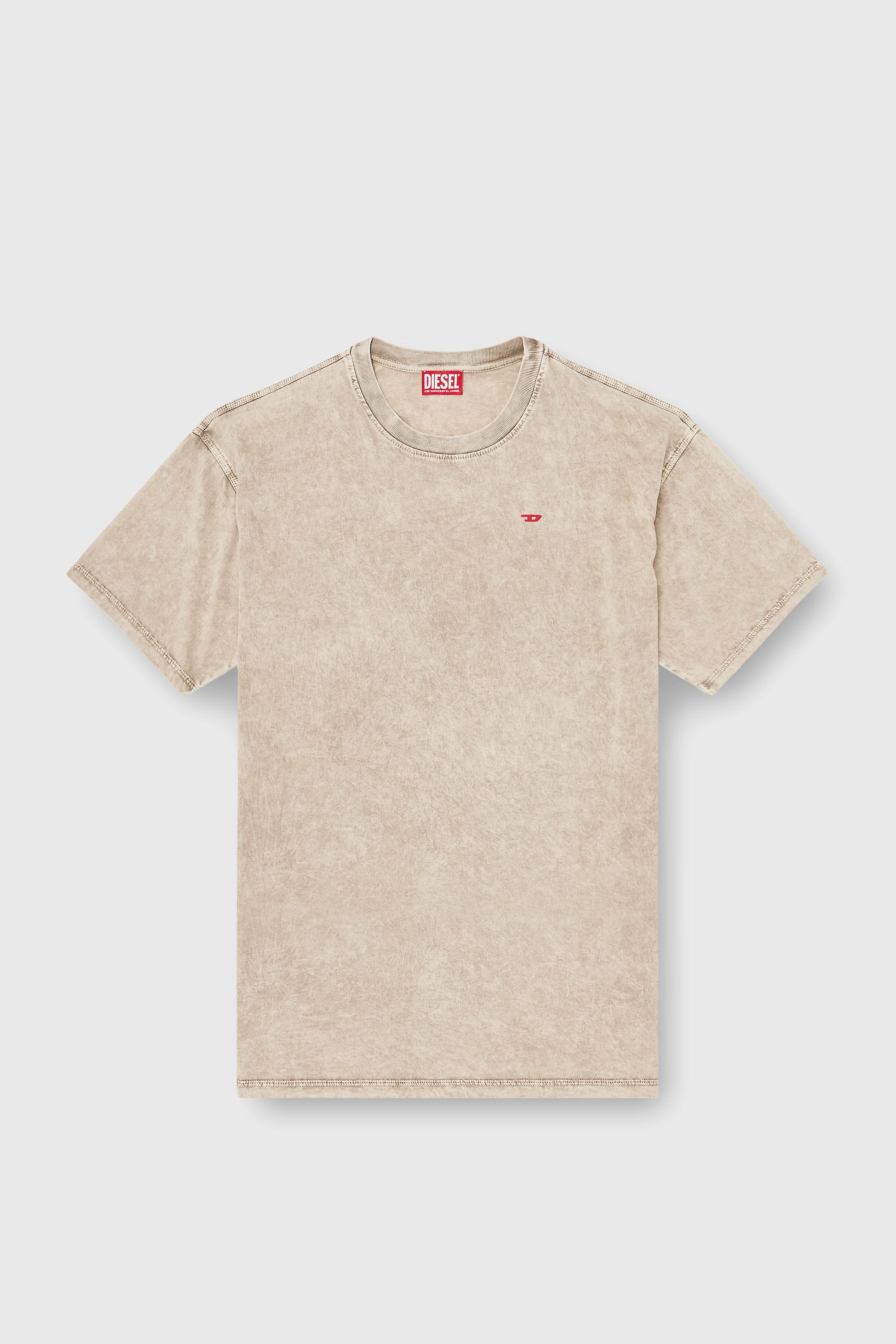 Diesel - T-BOXT-AA14, T-shirt in cotone con effetto lavorato Uomo in Beige - 2