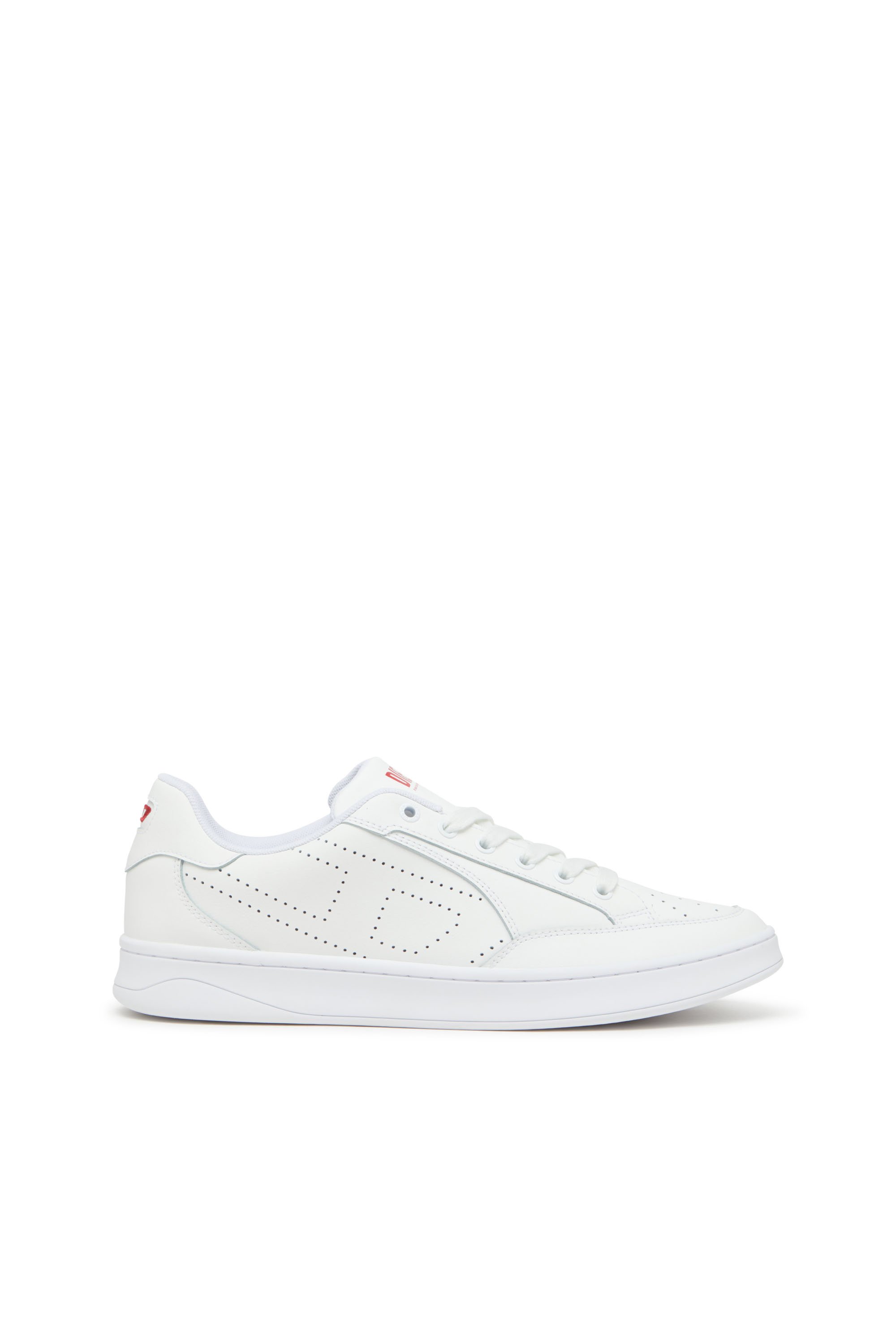 Diesel - S-DAKOTA LOW, Sneaker in pelle con logo perforato Uomo in Bianco - 1