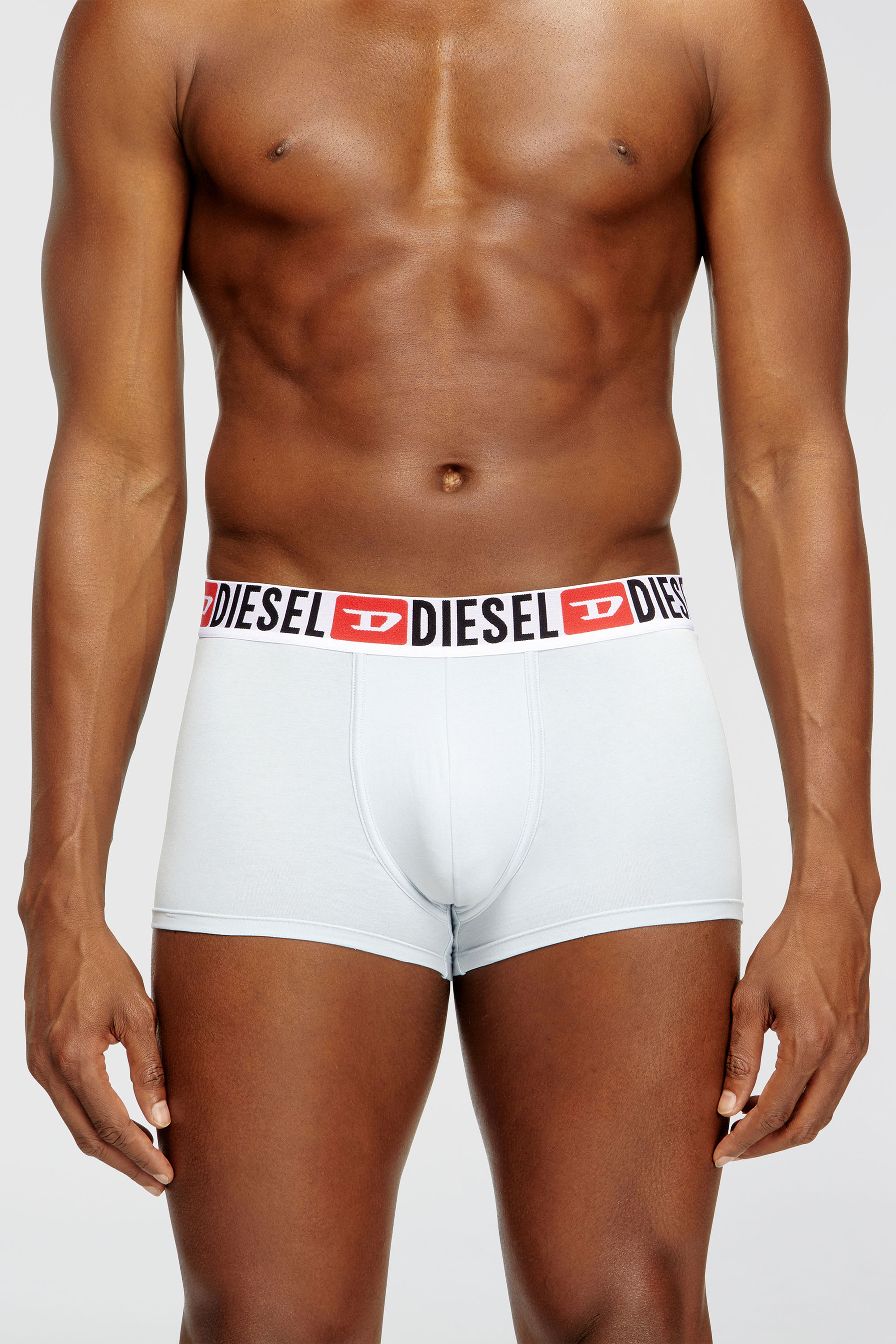Diesel - UMBX-DAMIENTHREEPACK, Set da tre boxer con elastico in vita con logo all-over Uomo in Blu - 2