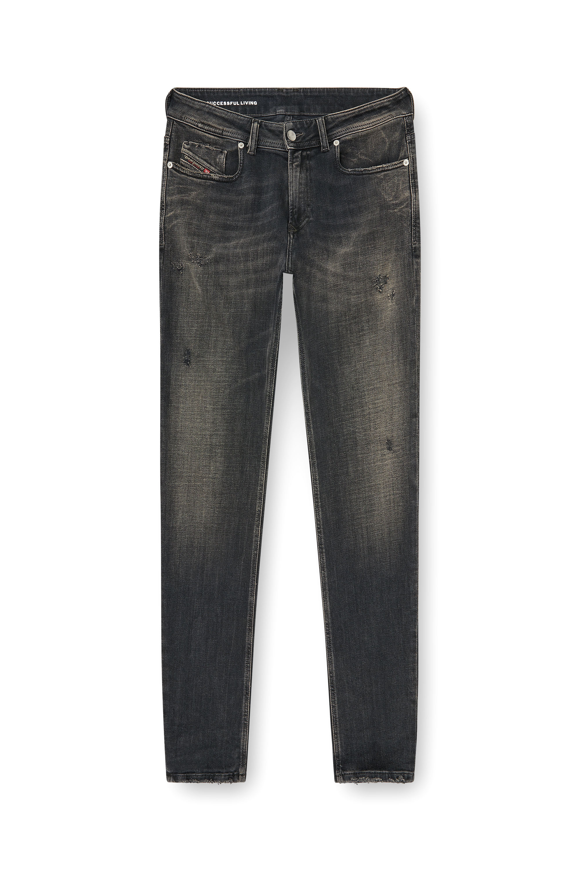 Diesel - Skinny Jeans 1979 Sleenker 09P77 Uomo, Nero/Grigio scuro - Image 3
