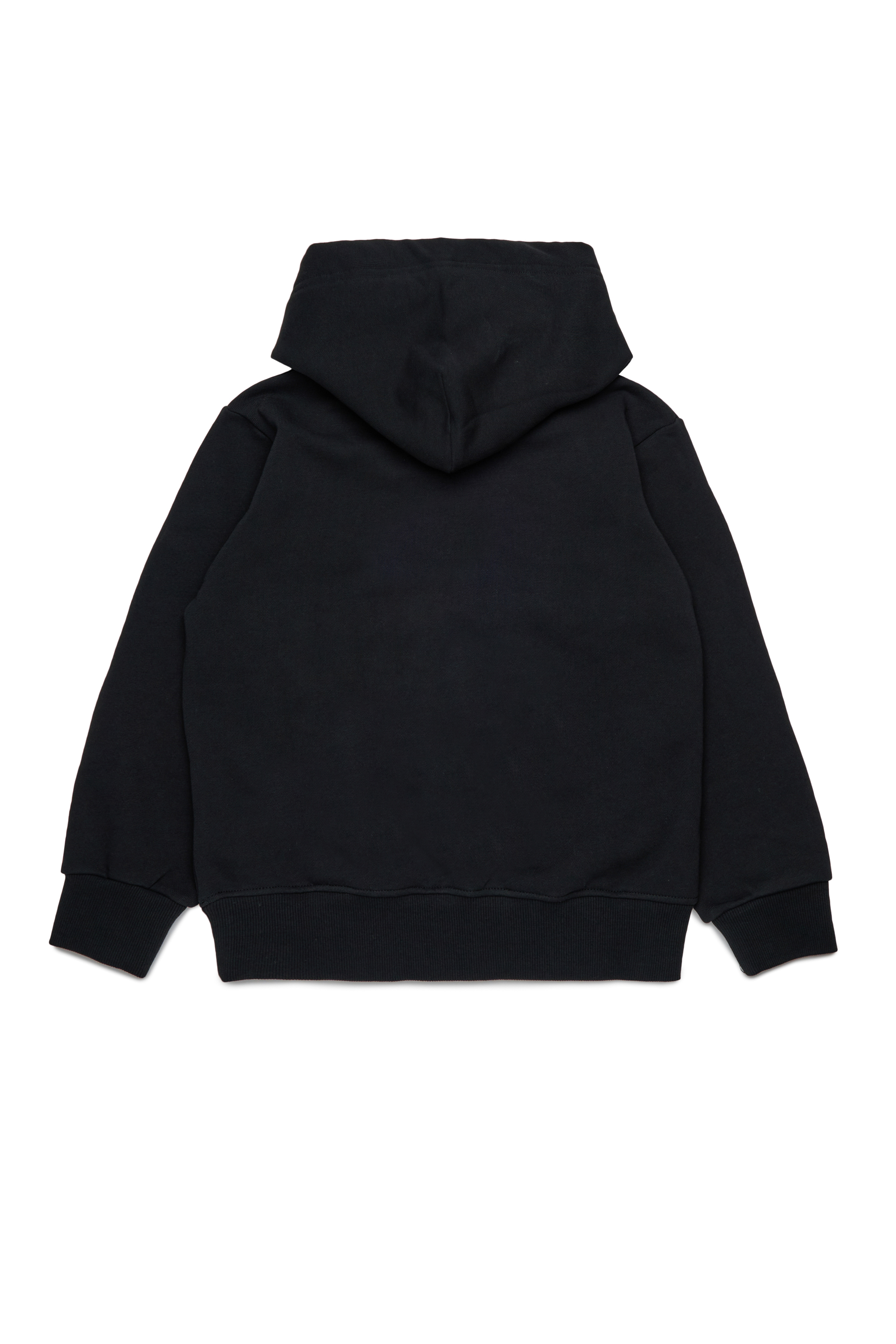Diesel - SBONNIEHOOD OVER, Hoodie in cotone con logo Oval D Uomo in Nero - 2