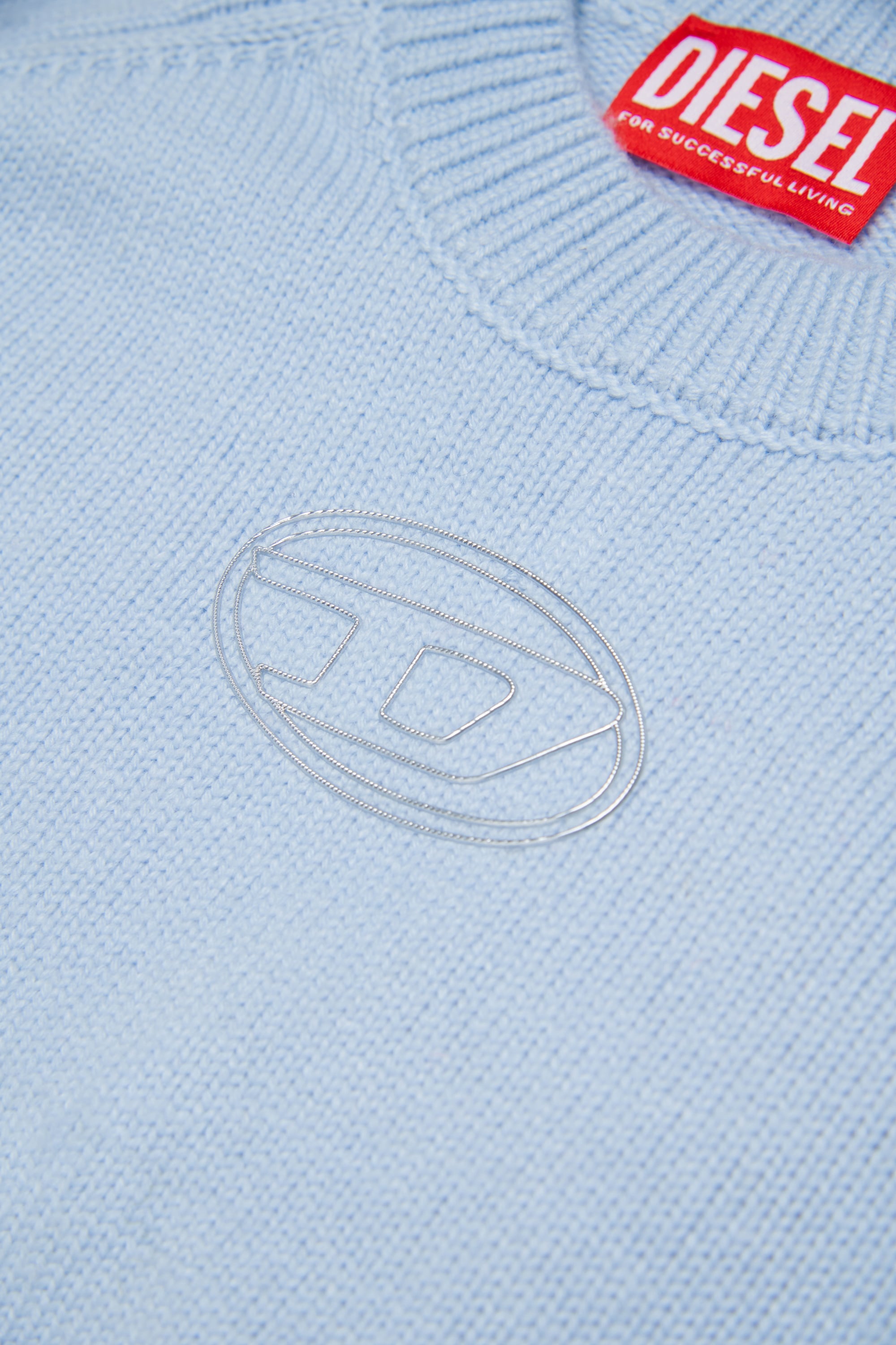 Diesel - KIMLIN, Maglia in cachemire con logo Oval D Donna in Blu - 4