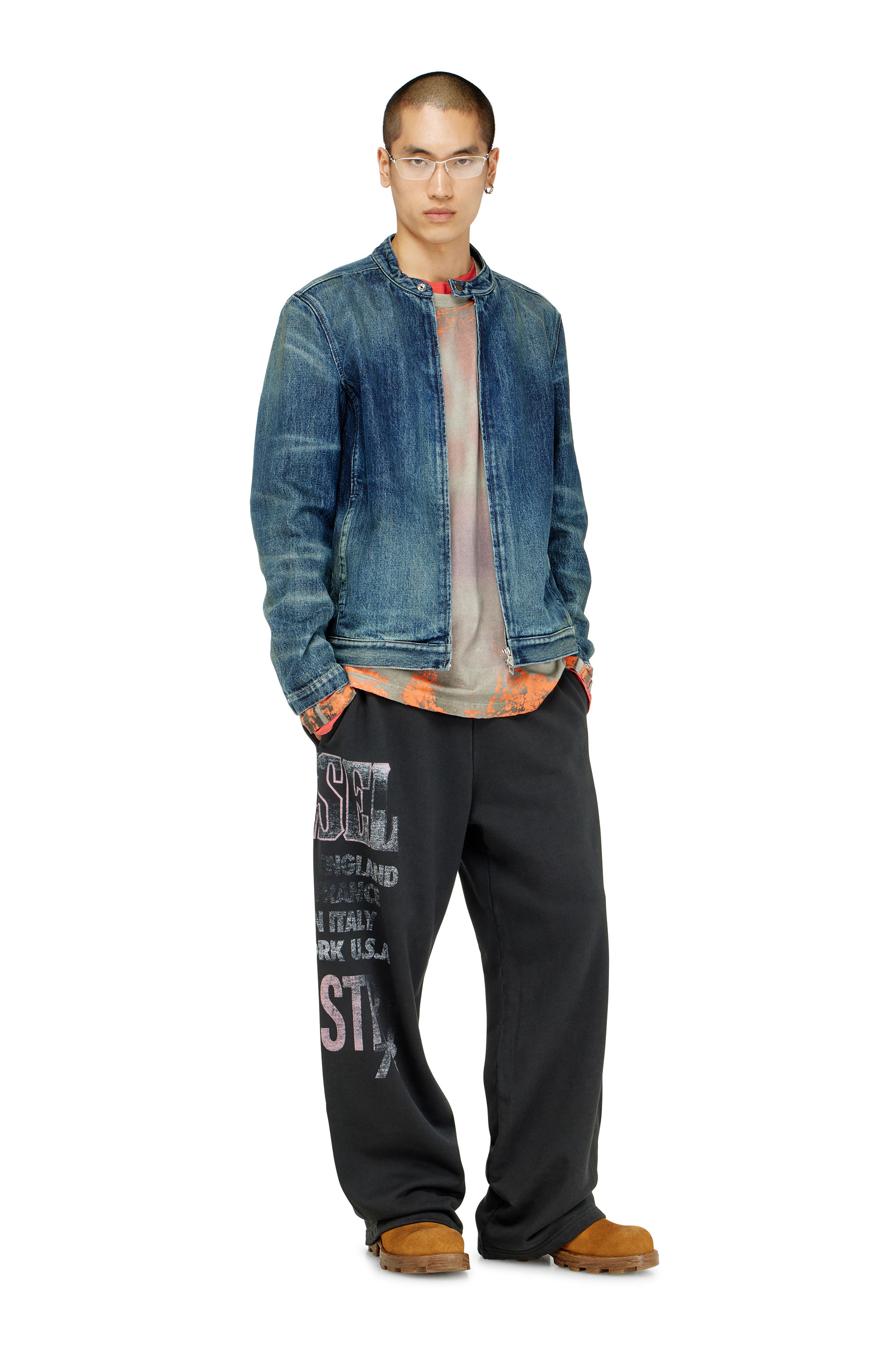 Diesel - P-ILL, Man's Sweatpants with concert graphics in null - 1