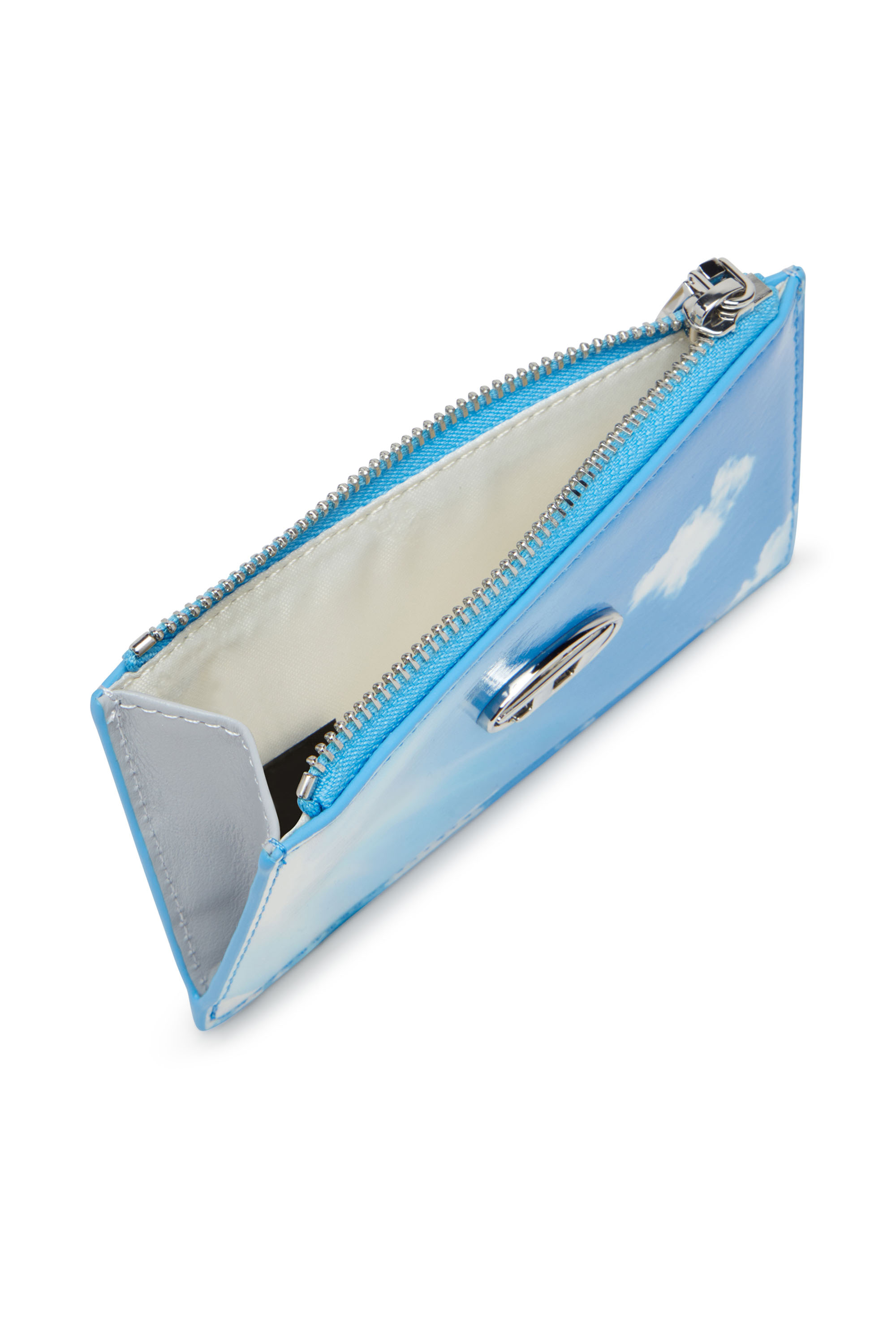 Diesel - PLAY CARD HOLDER III, Portacarte in PU lucido stampato Donna in Blu - 3