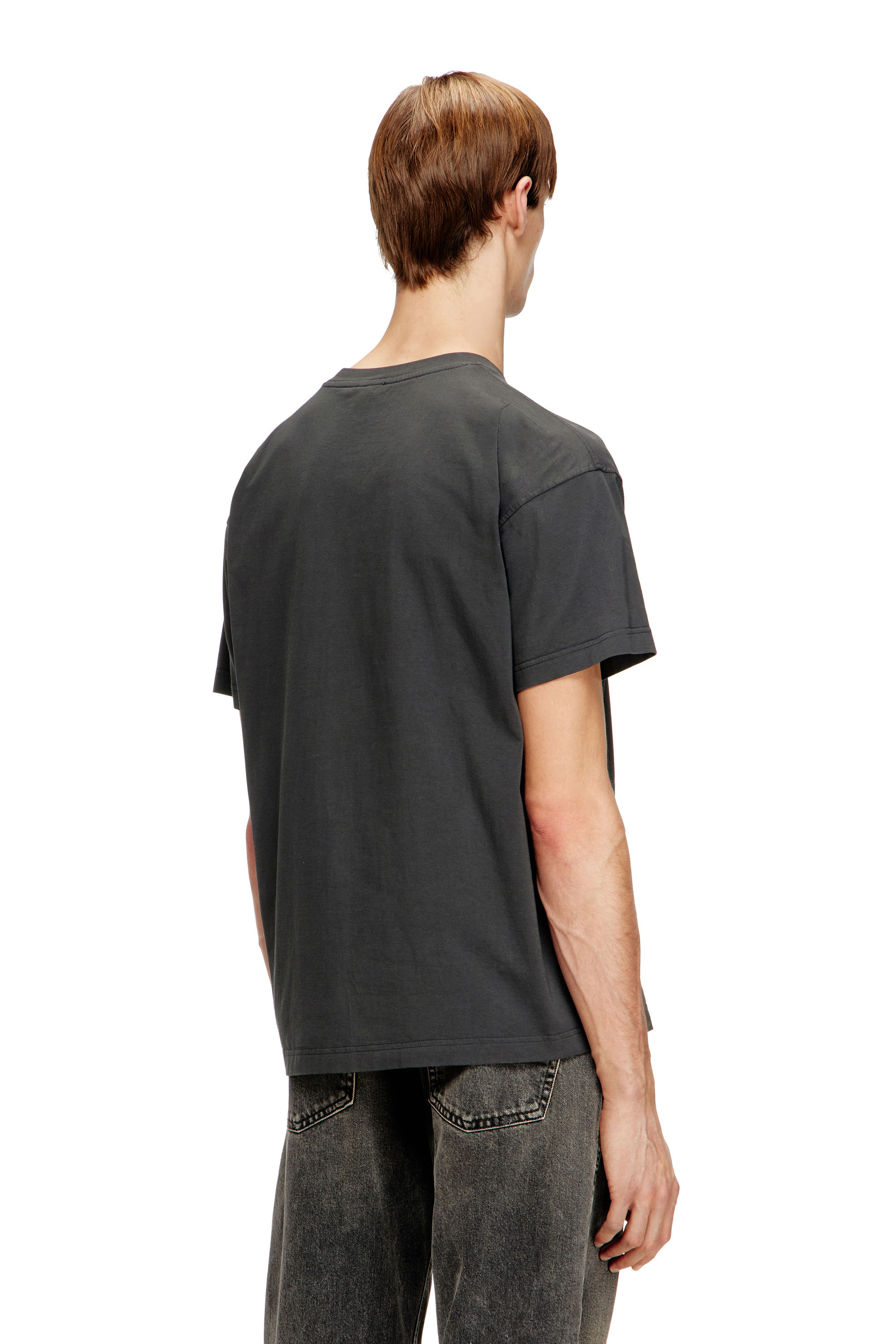 Diesel - T-NORM-V11, T-shirt regular con applicazione D Uomo in Grigio - 4