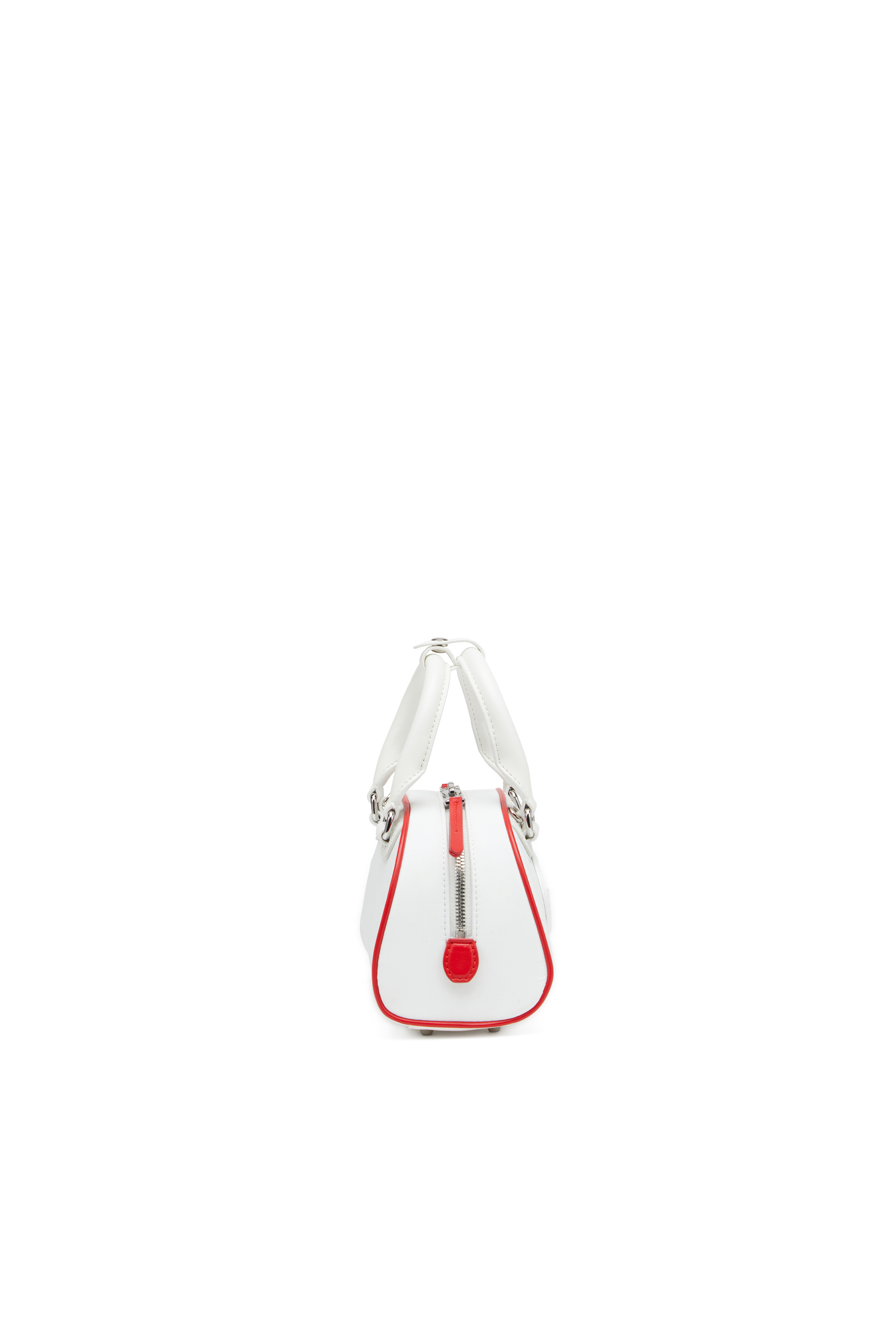 Diesel - 1DR DOME CROSSBODY, Mini borsa bowling colour-block Donna in Bianco - 3