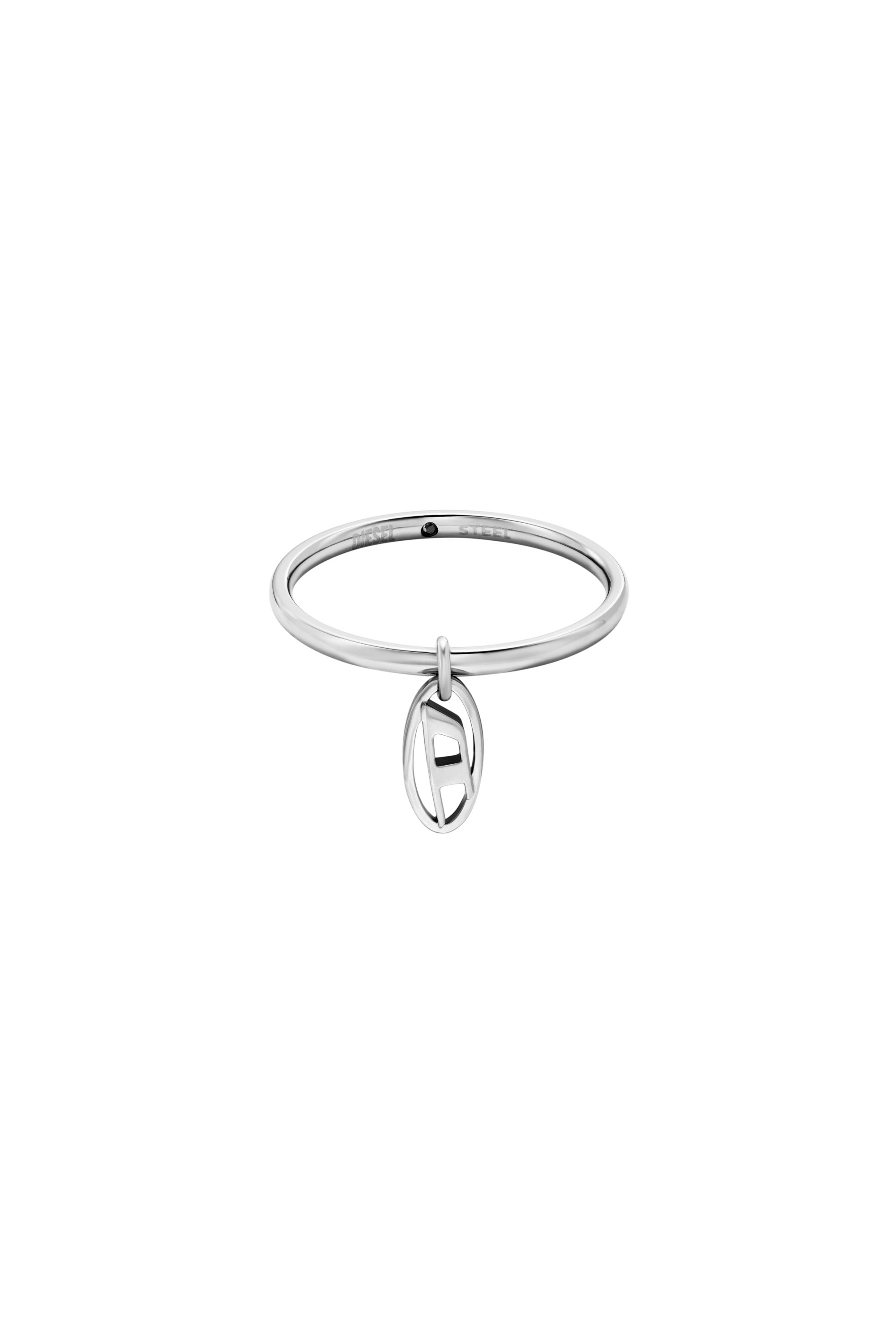 Diesel - DX1603040, Anello con charm in acciaio inox Unisex in Argento - 2