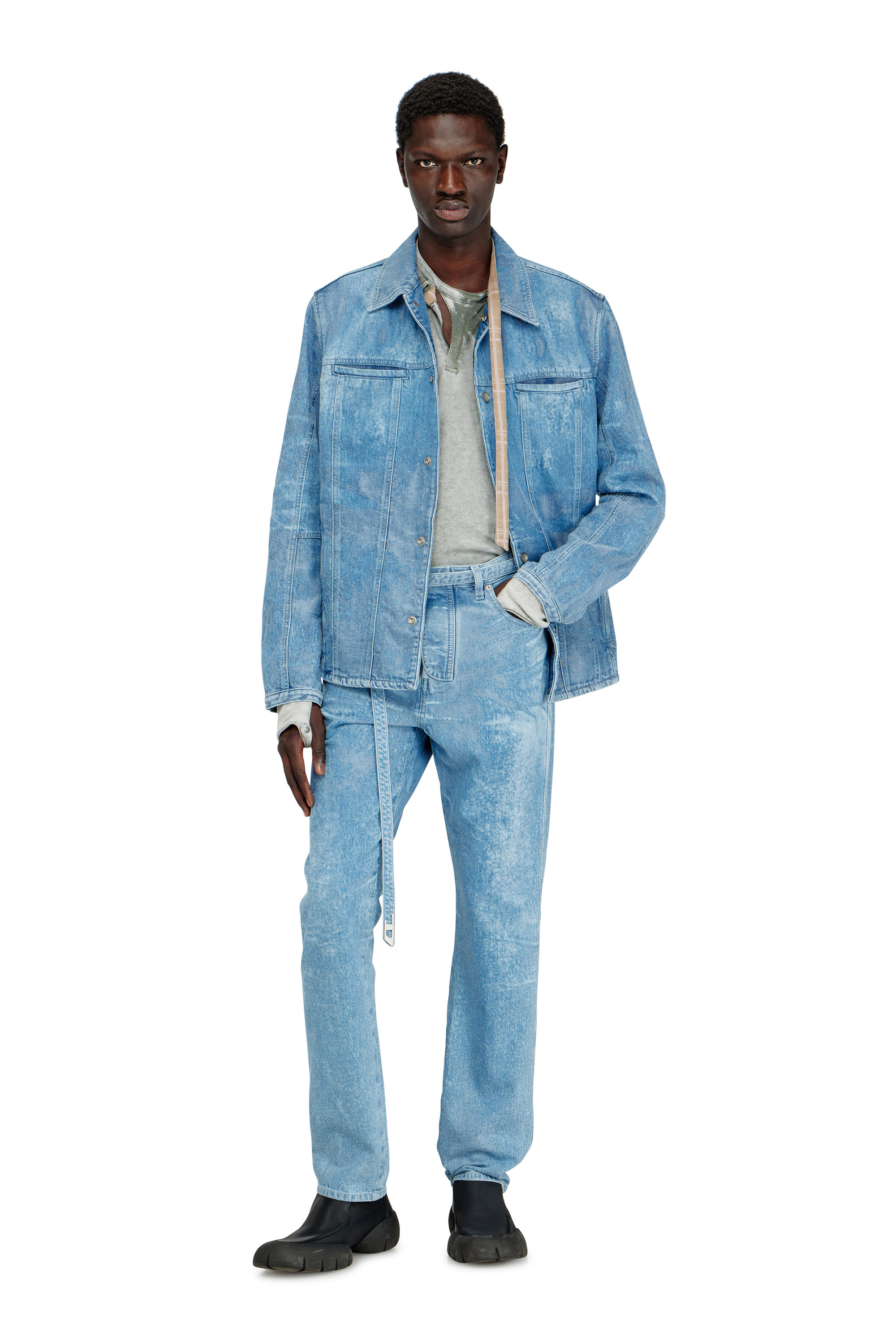 Diesel - Slim Jeans D-JUREN 09P23 Uomo, Blu Chiaro - Image 2