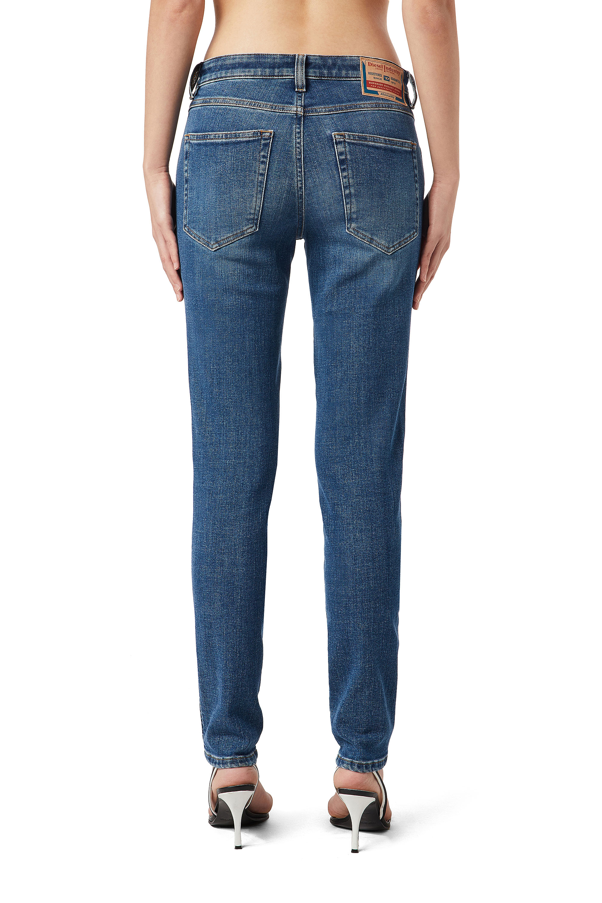 Diesel - 2015 BABHILA 09C59 Skinny Jeans, Blu medio - Image 2