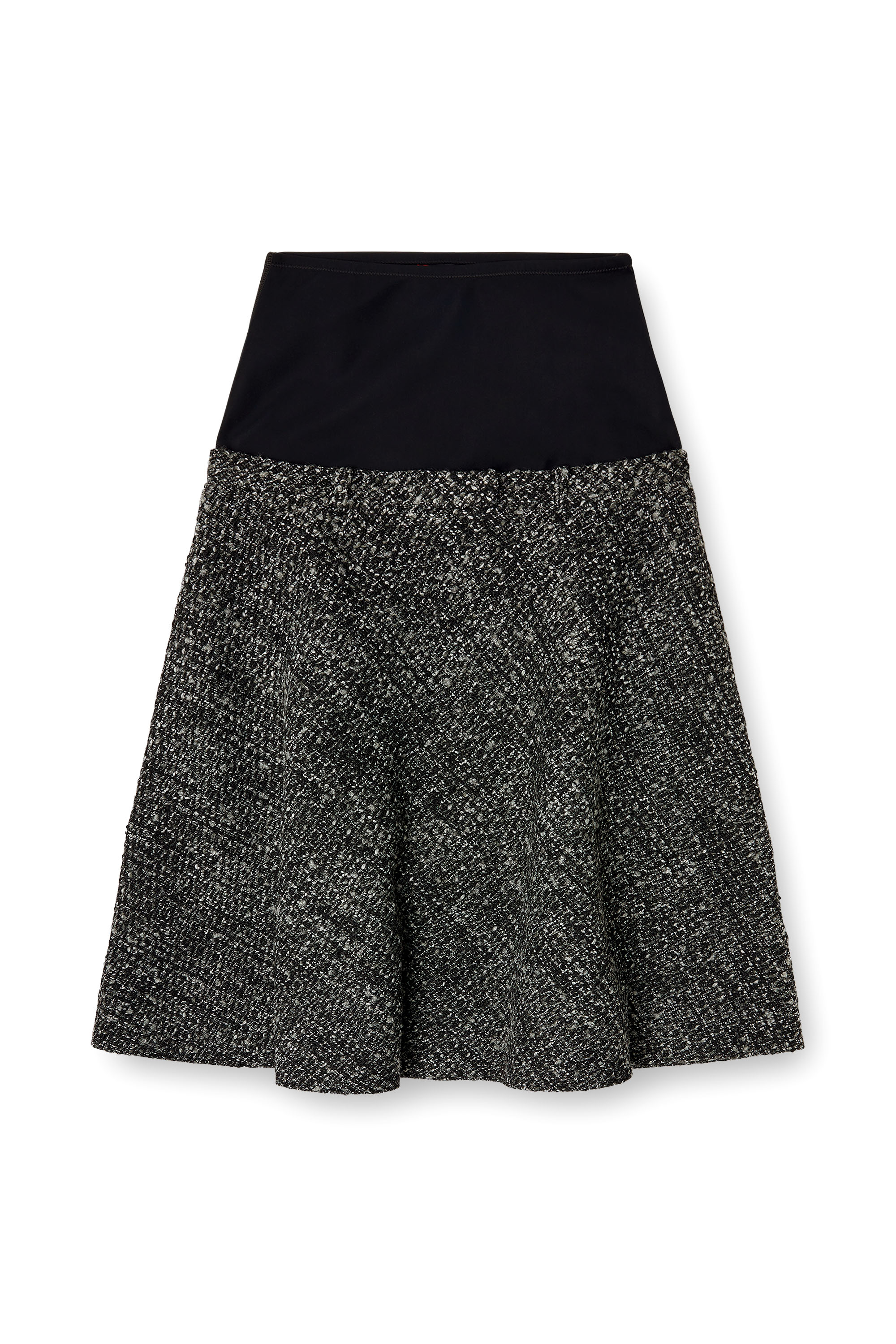 Diesel - O-GRACE, Gonna bouclé con vita elasticizzata Donna in Nero - 3