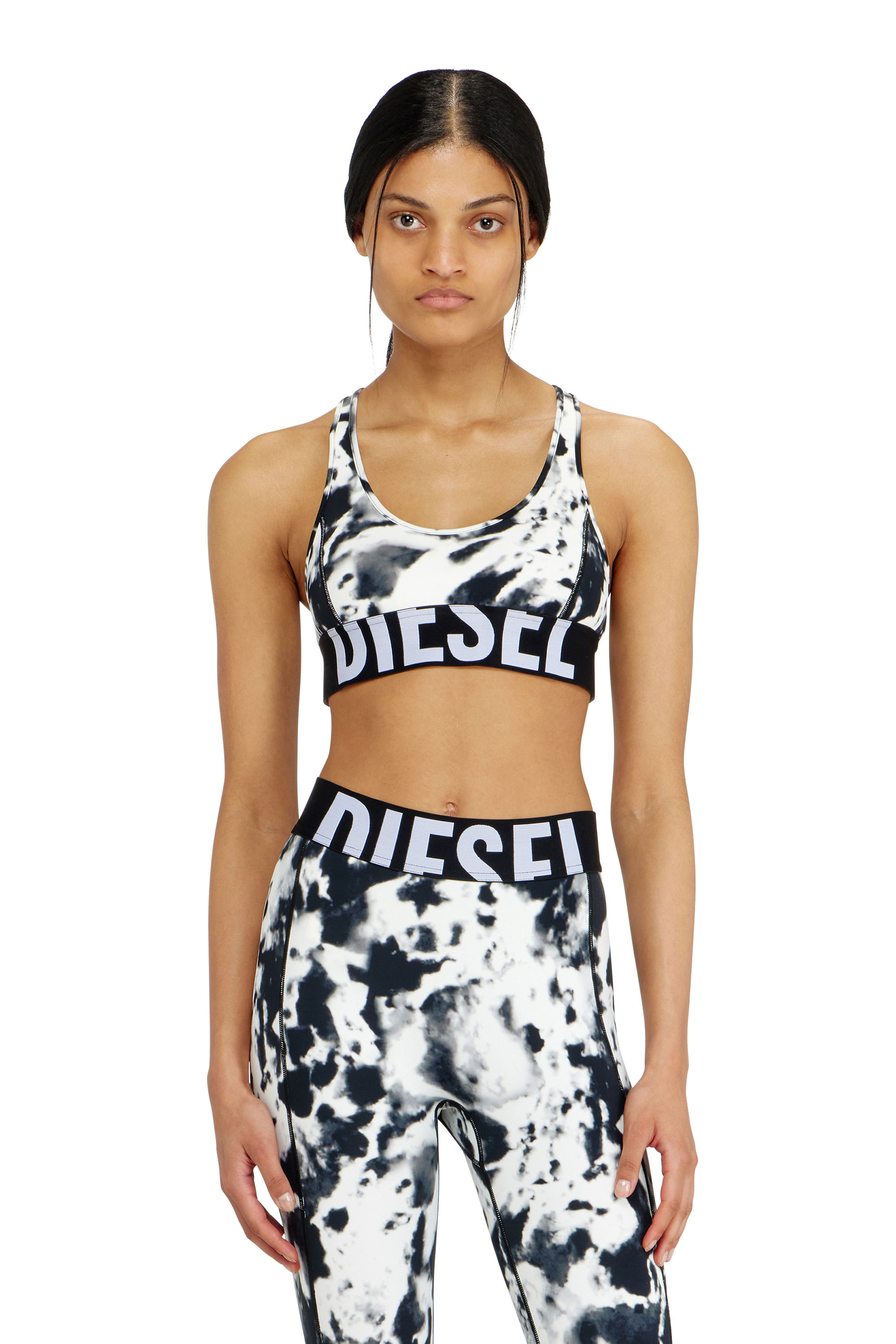 Diesel - ALLISON-D-POP, Reggiseno sportivo in microfibra stampata Donna in Multicolor - 1