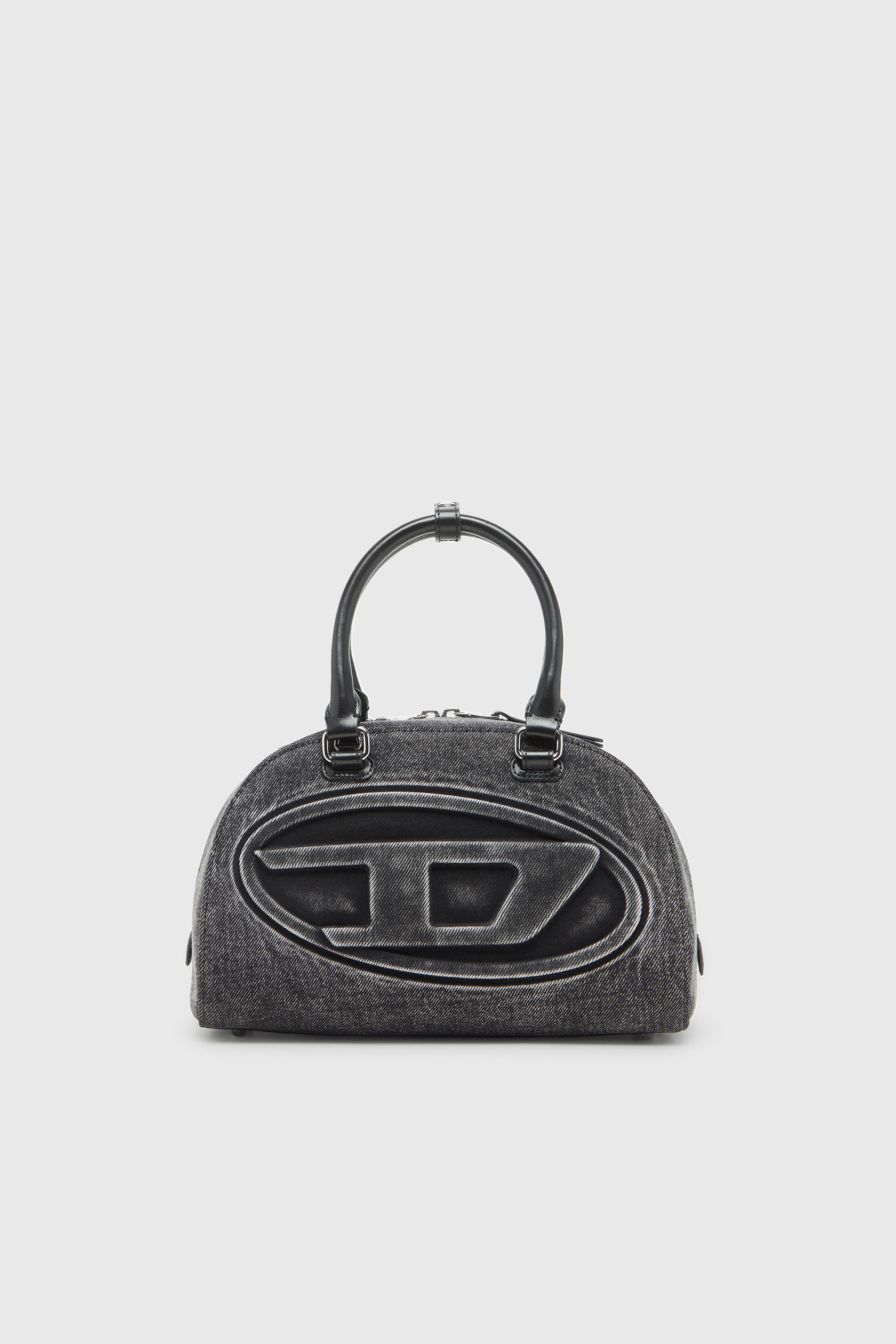 Diesel - 1DR DOME TOP HANDLE, 1DR Dome-Borsa bowling in denim washed Donna in Grigio - 1